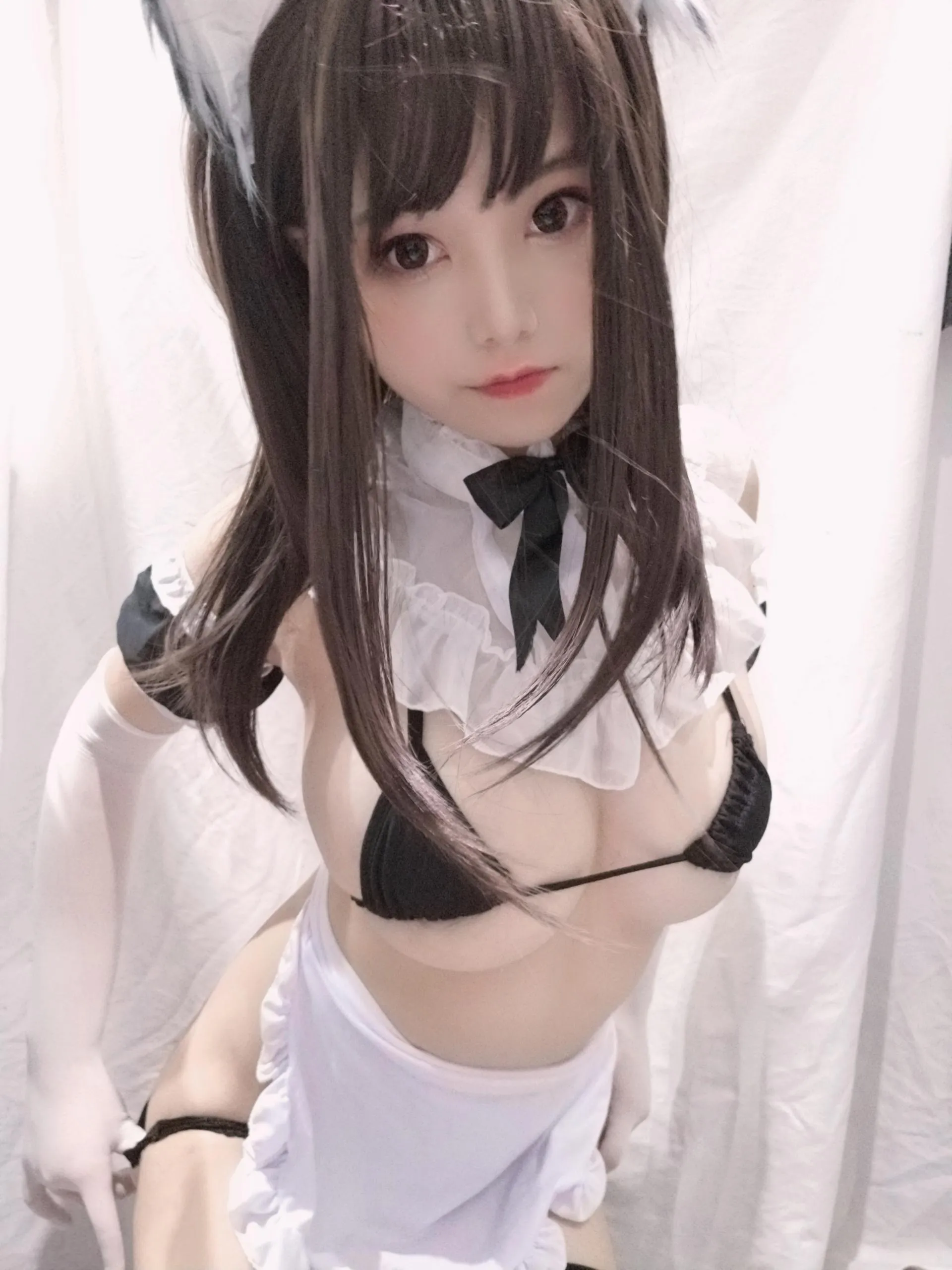 蜜汁猫裘 NO.003 黑白女仆 [25P]插图4
