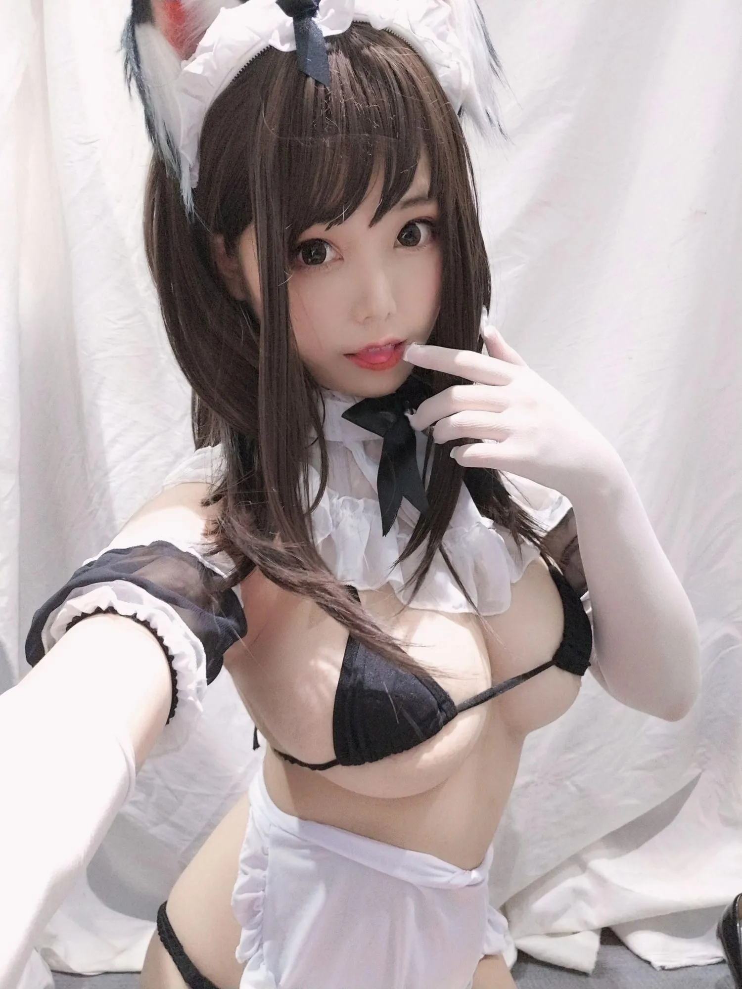 蜜汁猫裘 NO.003 黑白女仆 [25P]插图5