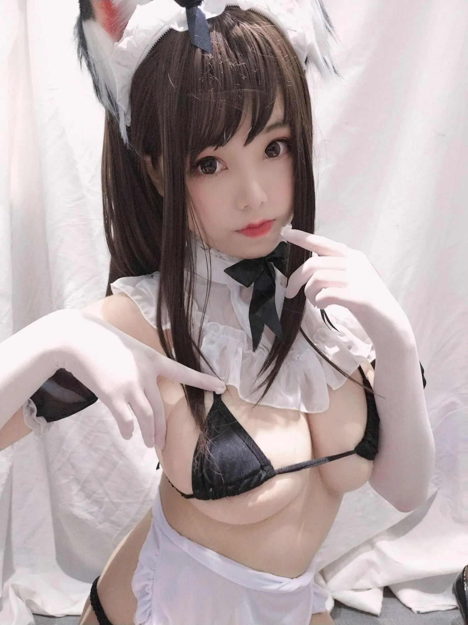 蜜汁猫裘 NO.003 黑白女仆 [25P]插图6