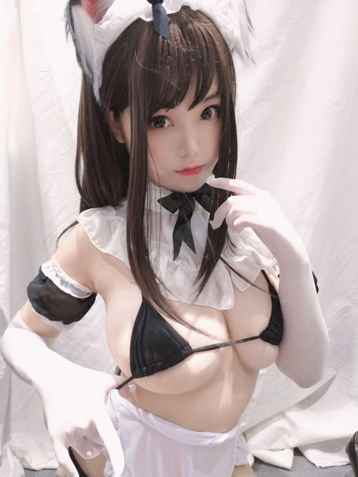 蜜汁猫裘 NO.003 黑白女仆 [25P]插图3