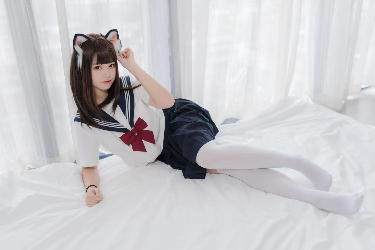 蜜汁猫裘 NO.005 猫耳JK [40P]插图5