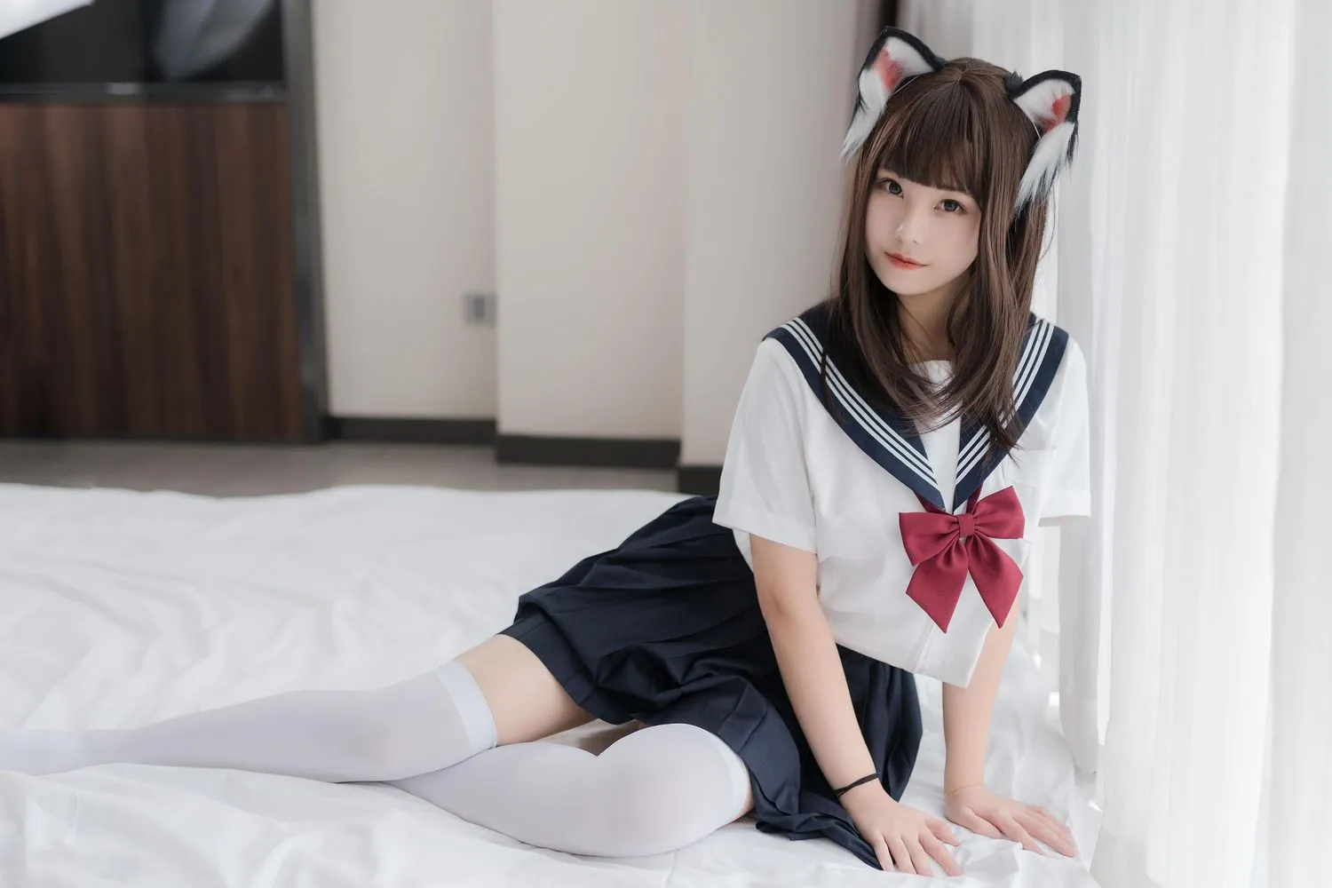 蜜汁猫裘 NO.005 猫耳JK [40P]插图7