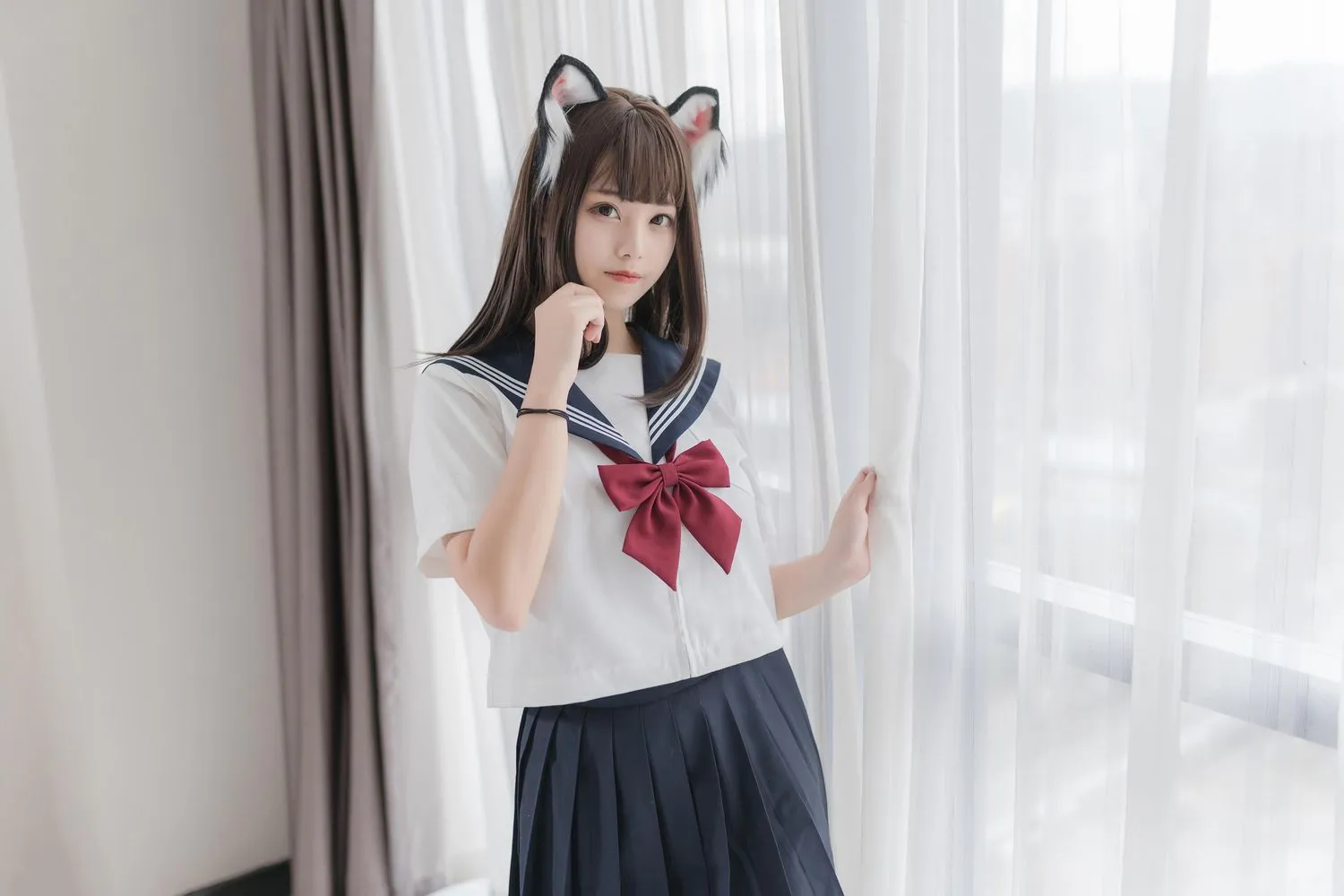 蜜汁猫裘 NO.005 猫耳JK [40P]插图1