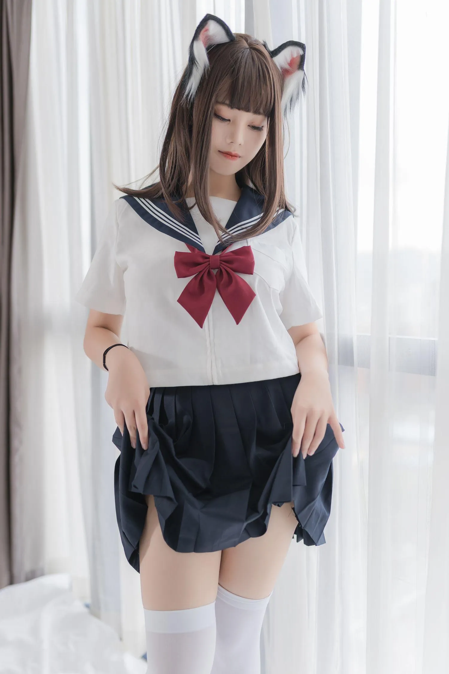 蜜汁猫裘 NO.005 猫耳JK [40P]插图2