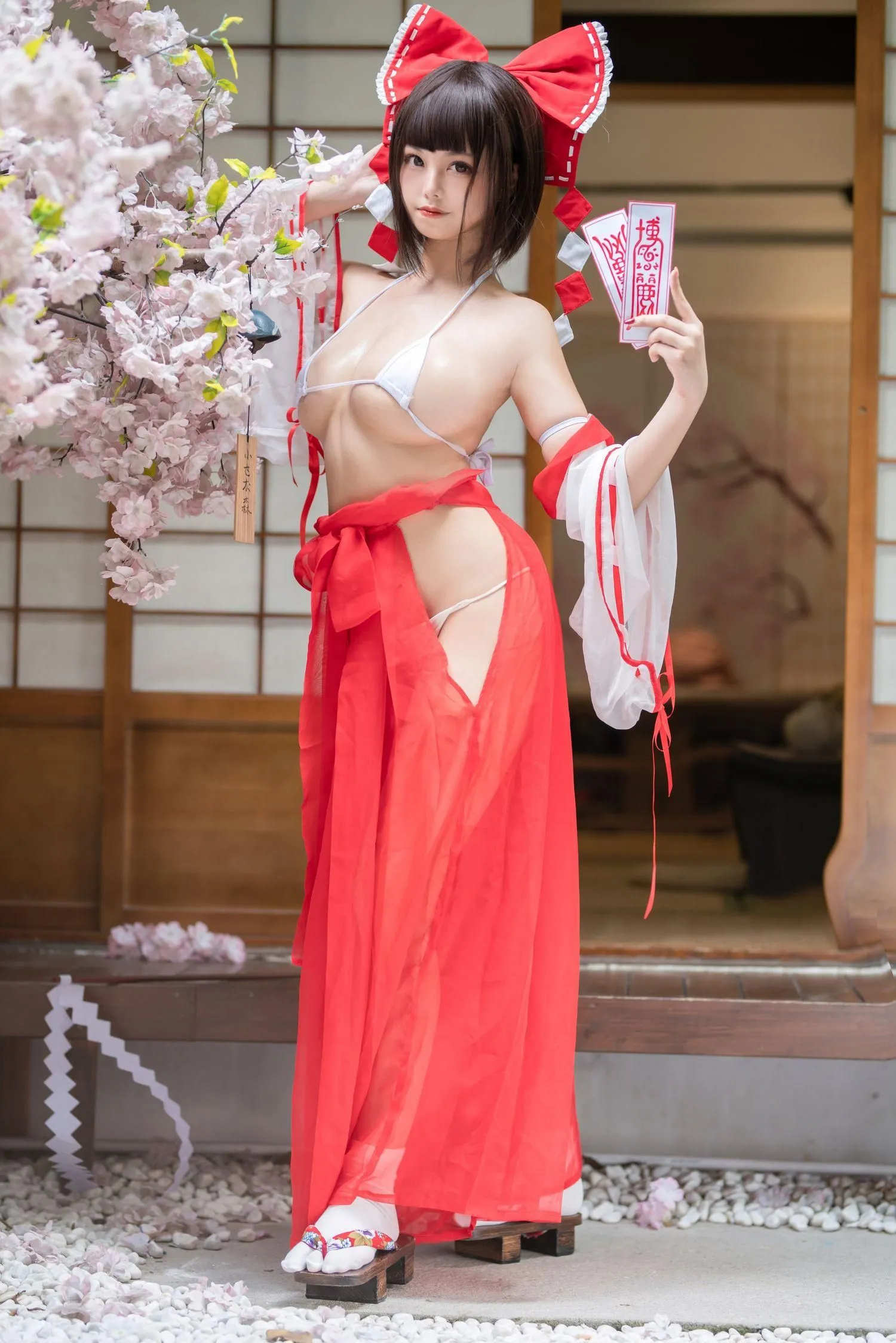 蜜汁猫裘 NO.043 透明巫女姐姐-正片 [41P]插图1