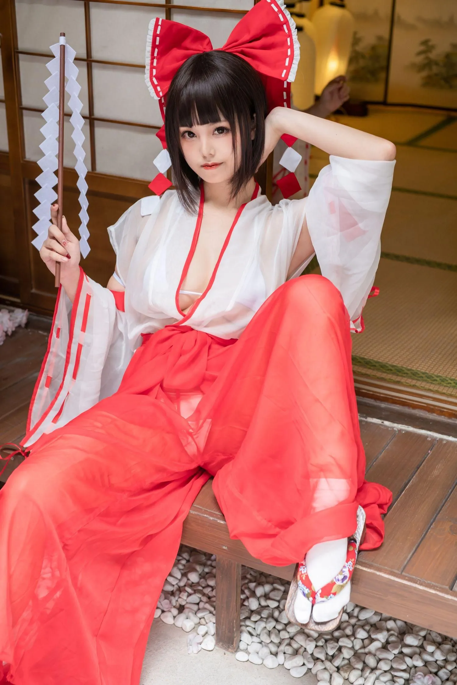 蜜汁猫裘 NO.043 透明巫女姐姐-正片 [41P]插图3