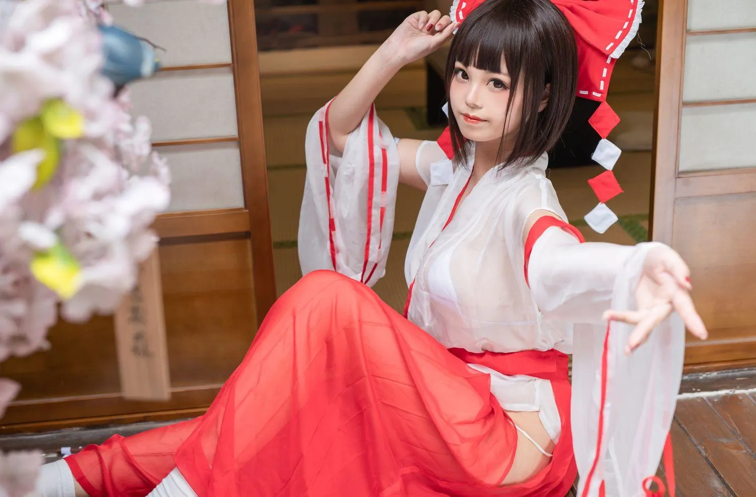 蜜汁猫裘 NO.043 透明巫女姐姐-正片 [41P]插图