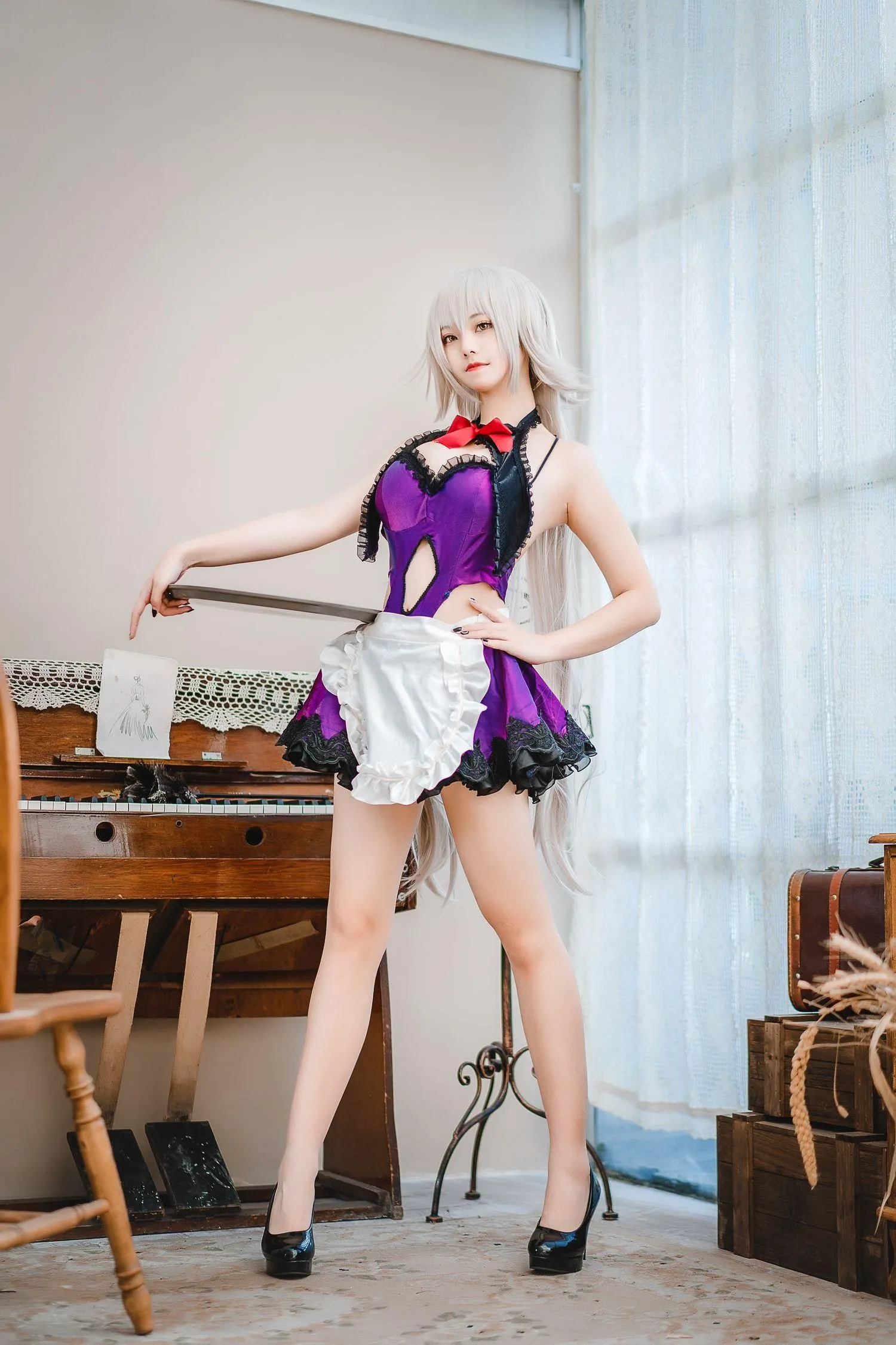 蜜汁猫裘 NO.049 贞德女仆 [51P]插图6