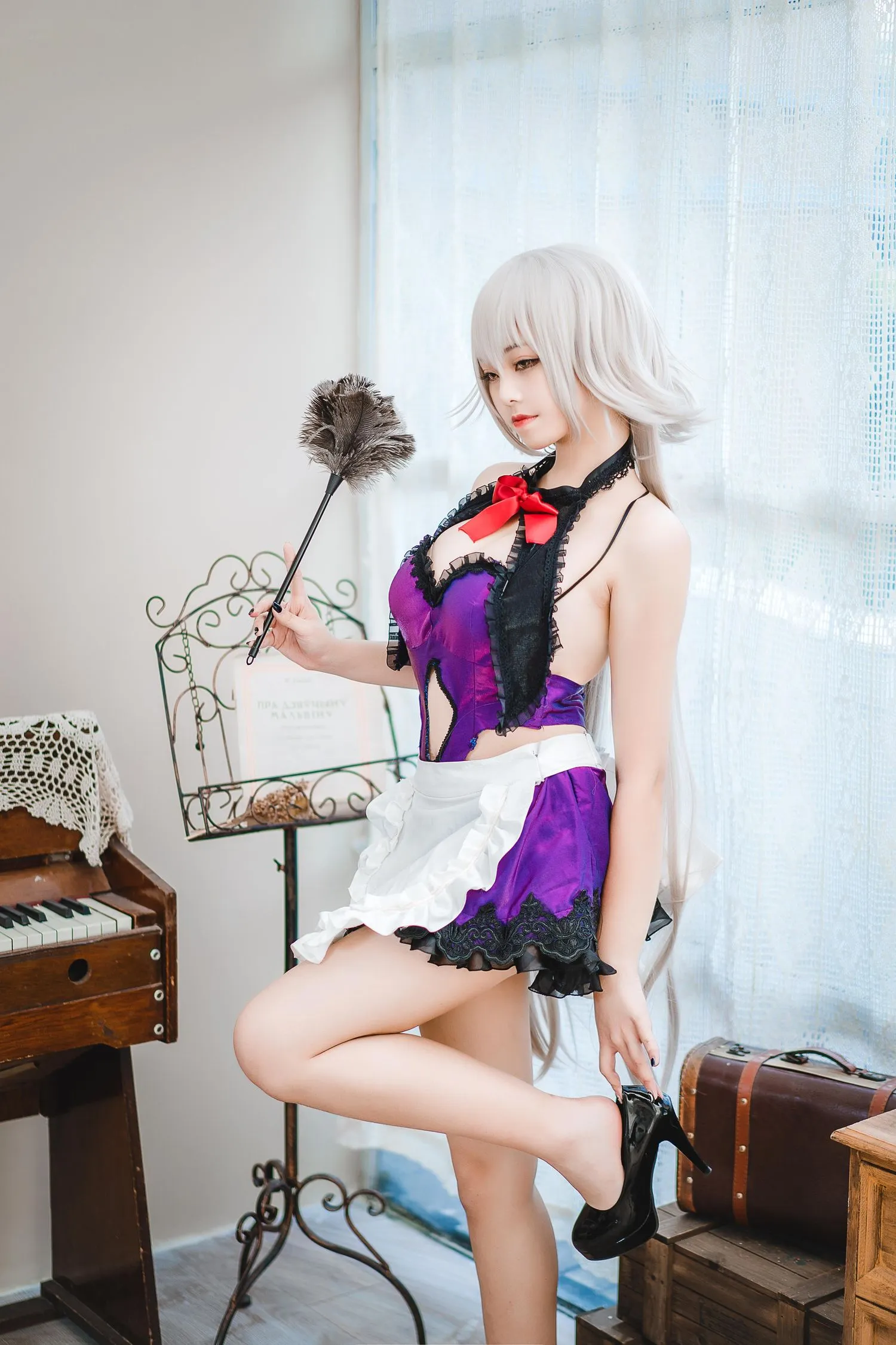 蜜汁猫裘 NO.049 贞德女仆 [51P]插图3