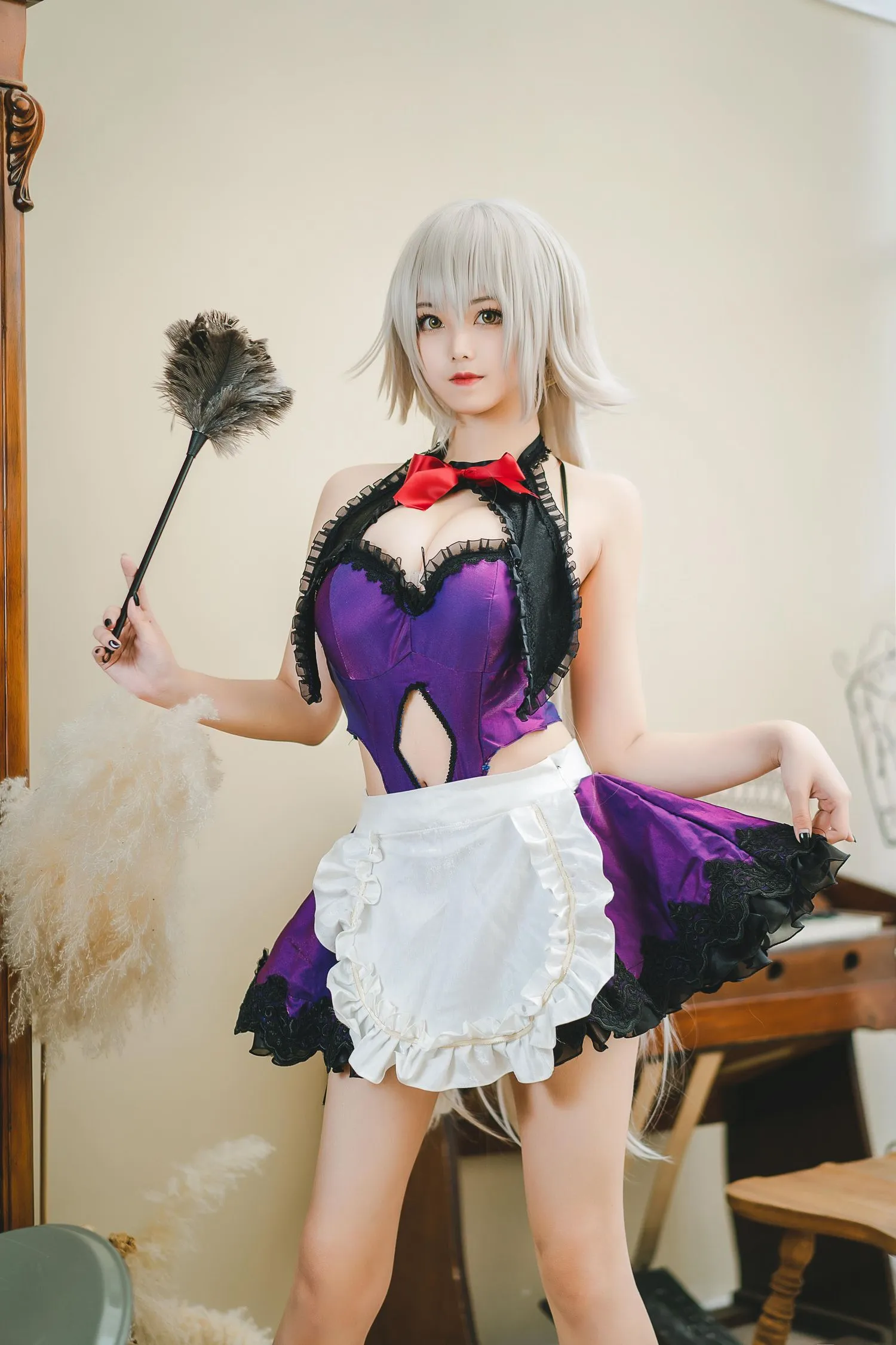 蜜汁猫裘 NO.049 贞德女仆 [51P]插图1