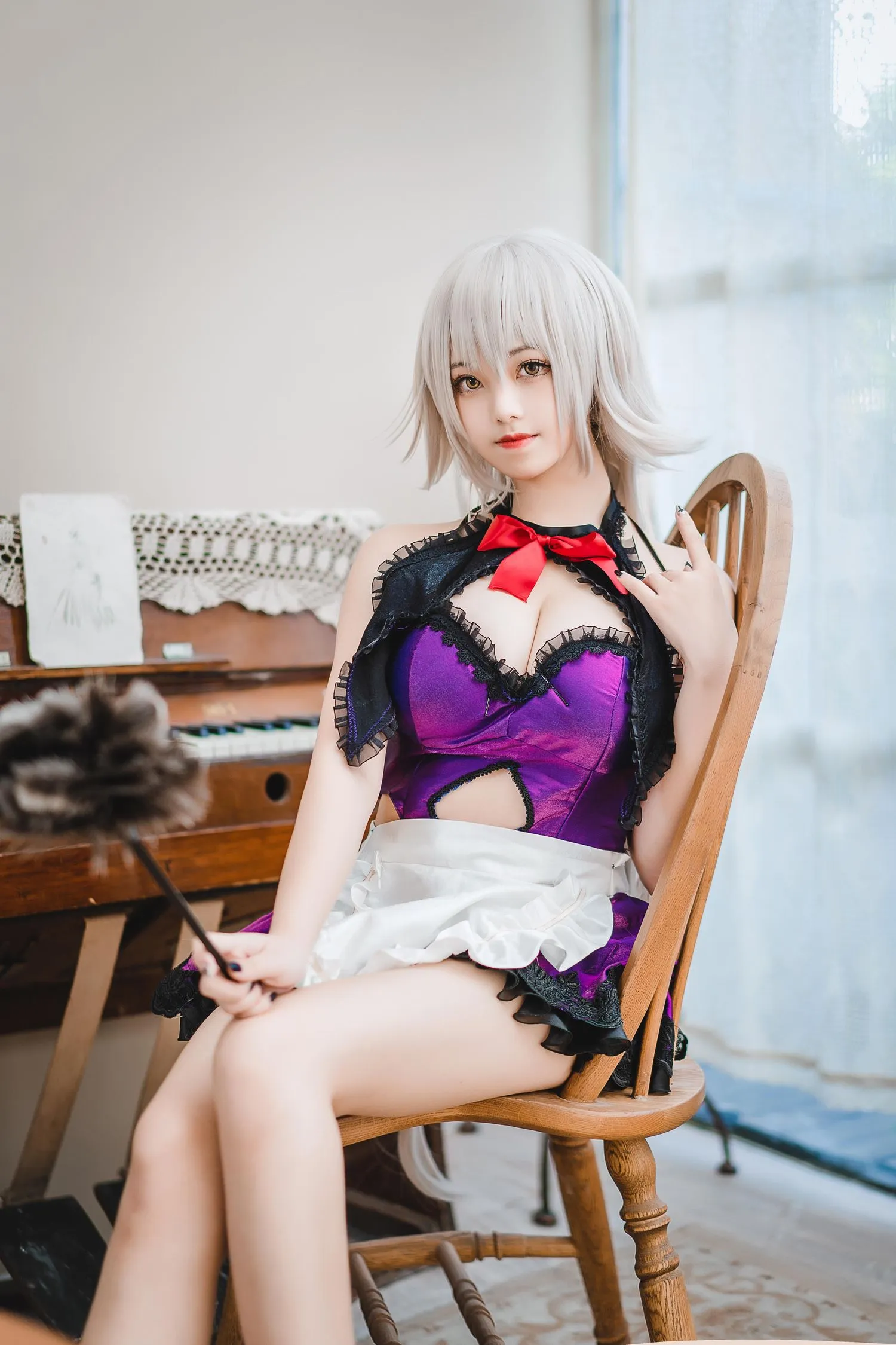 蜜汁猫裘 NO.049 贞德女仆 [51P]插图4