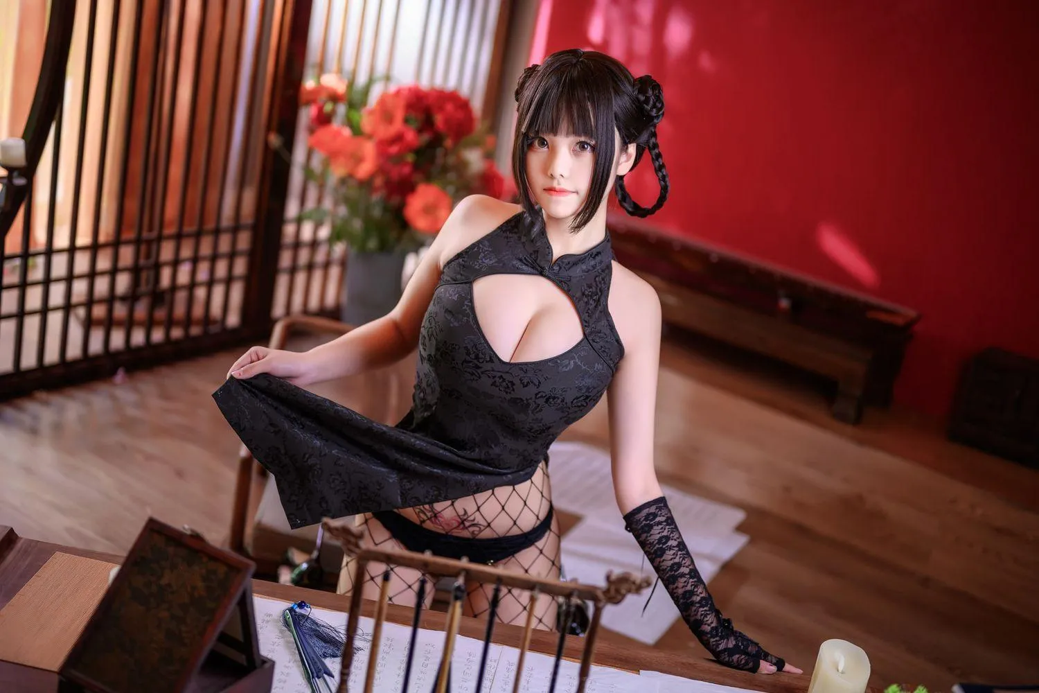 蜜汁猫裘 NO.058 魔女旗袍 [56P]插图6