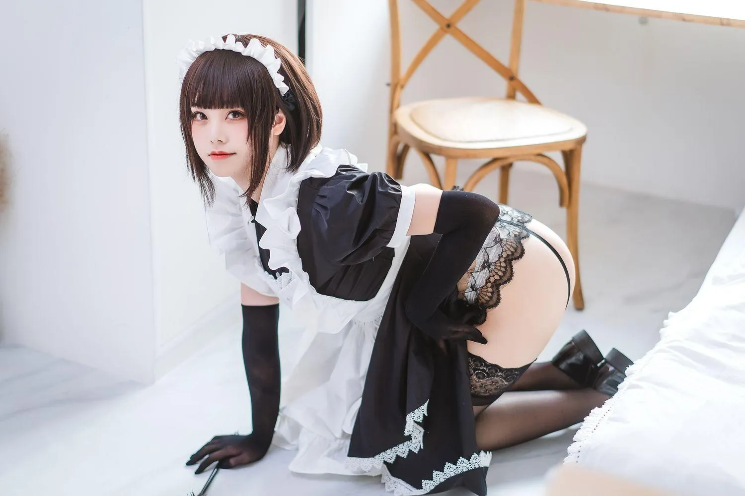 蜜汁猫裘 NO.059 民宿 女仆 [50P]插图