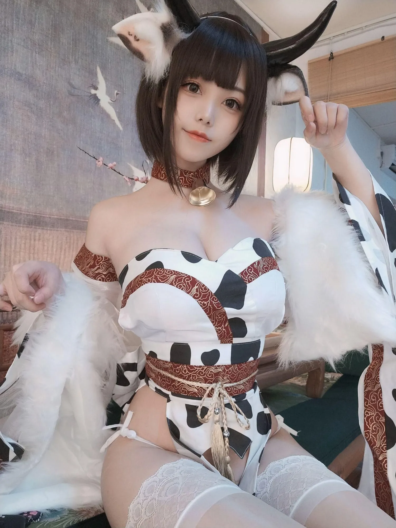 蜜汁猫裘 NO.064 奶牛 [34P]插图5