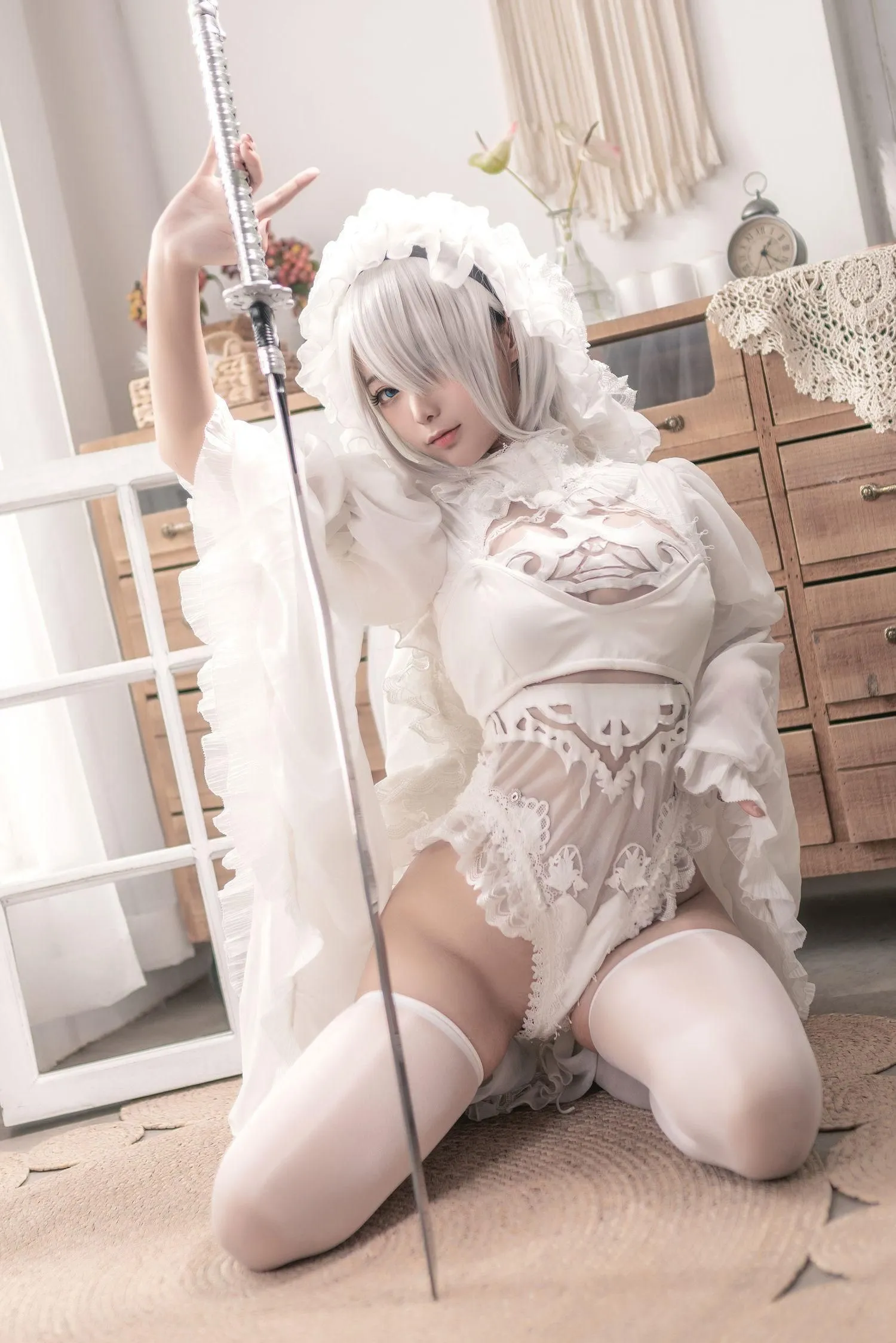 蠢沫沫 NO.099 尼尔纪元 白花嫁 [20P]插图7