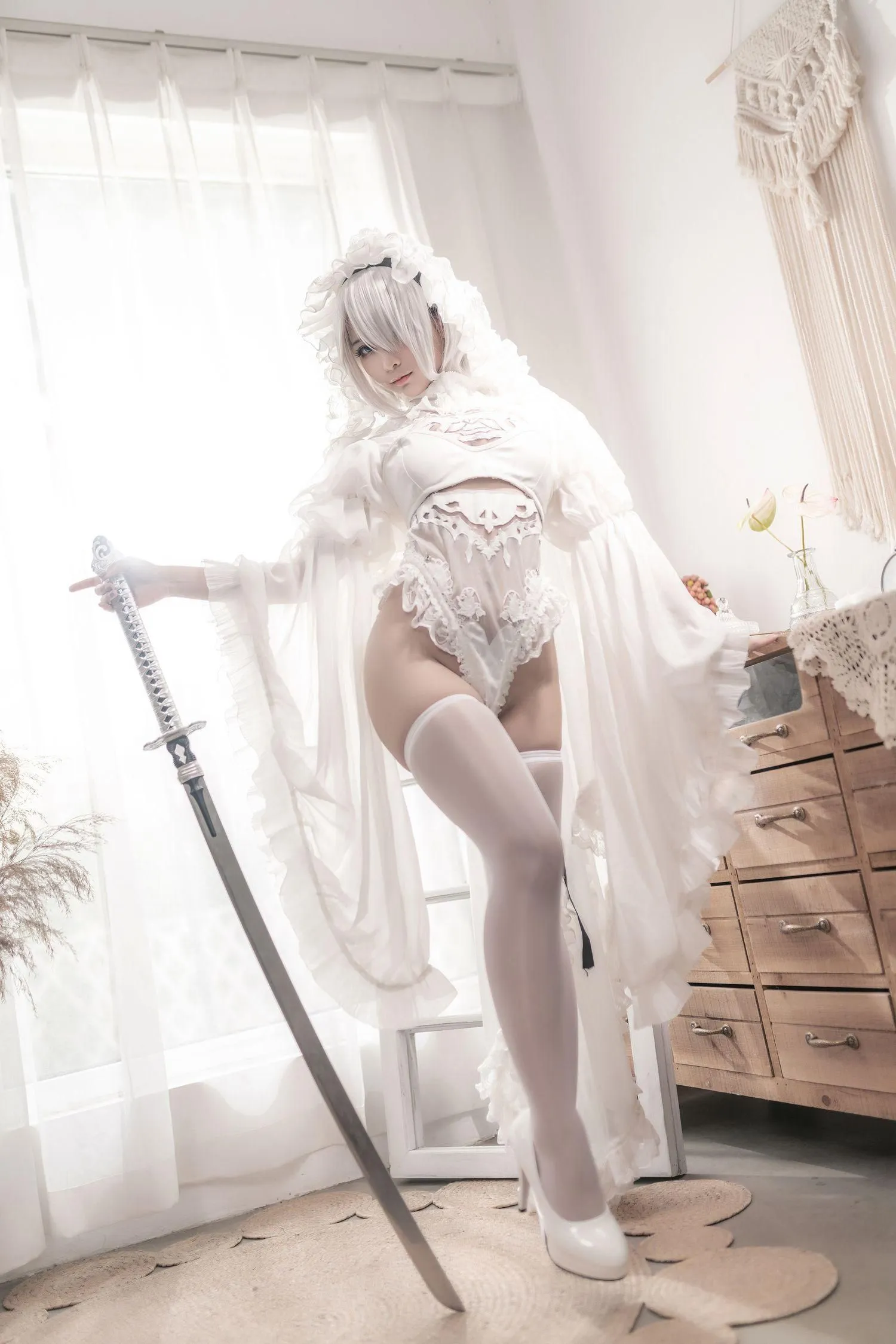 蠢沫沫 NO.099 尼尔纪元 白花嫁 [20P]插图3