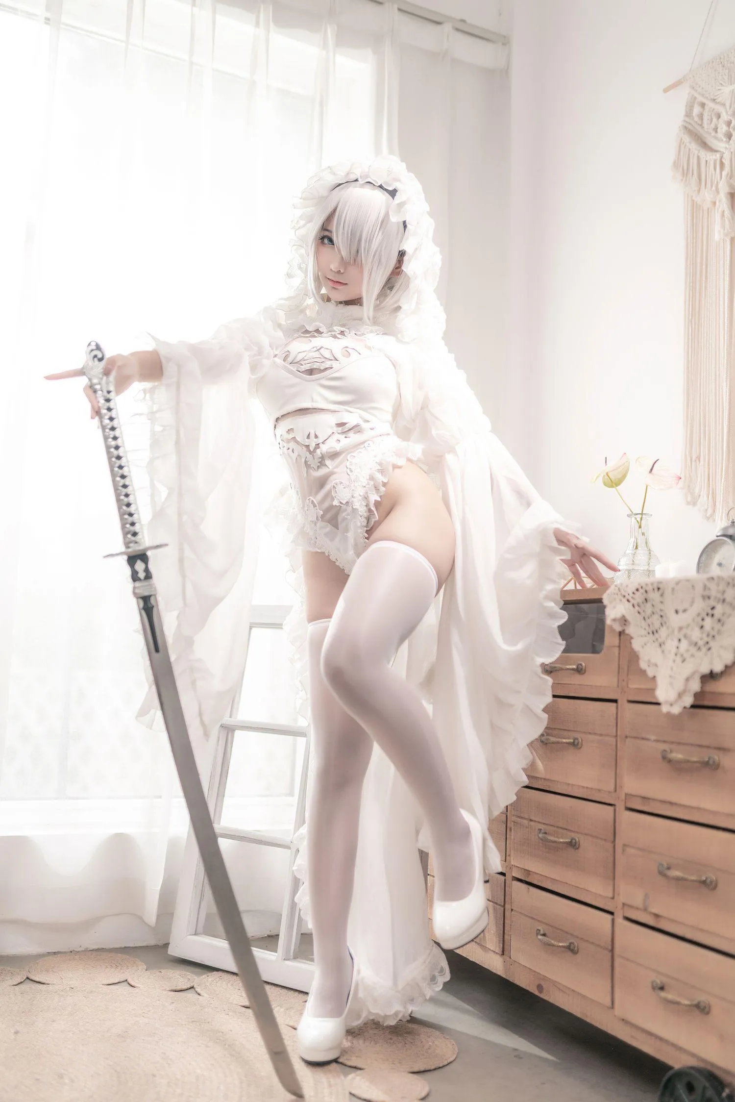 蠢沫沫 NO.099 尼尔纪元 白花嫁 [20P]插图5