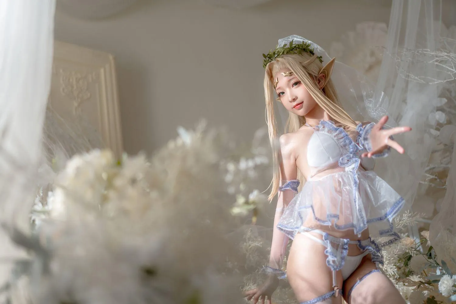 蠢沫沫 NO.120 白精灵3套-白精灵-婚纱 [62P]插图6