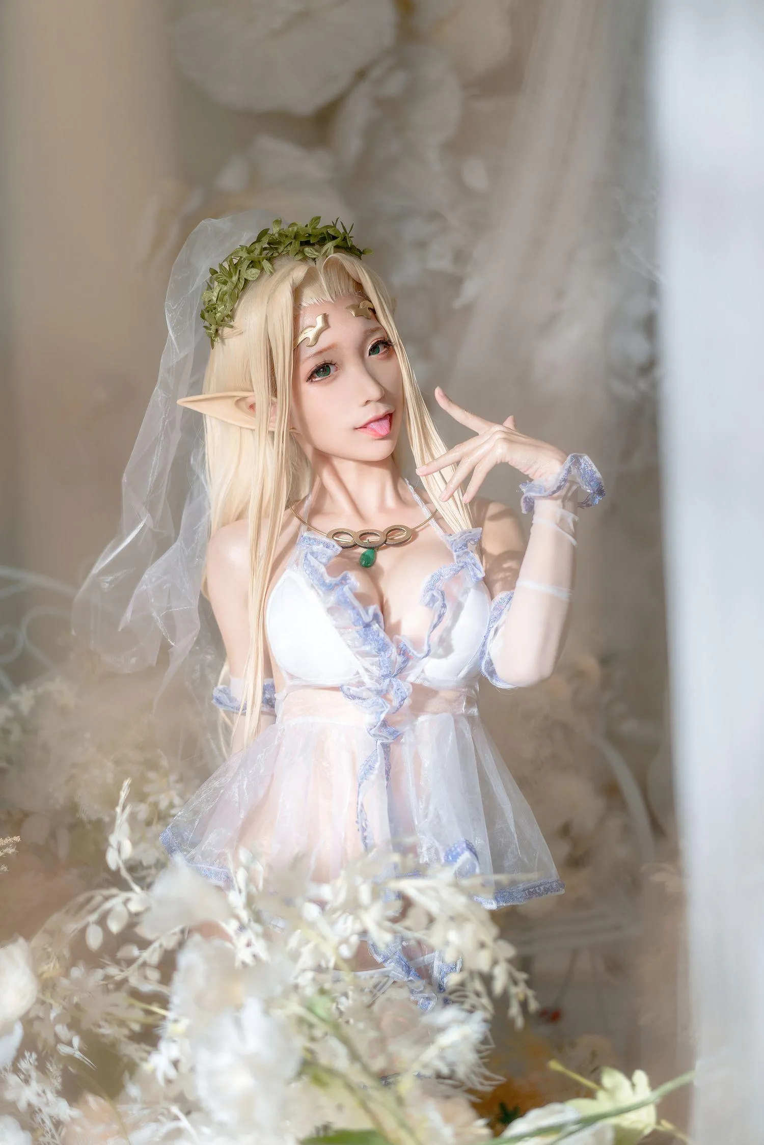 蠢沫沫 NO.120 白精灵3套-白精灵-婚纱 [62P]插图7