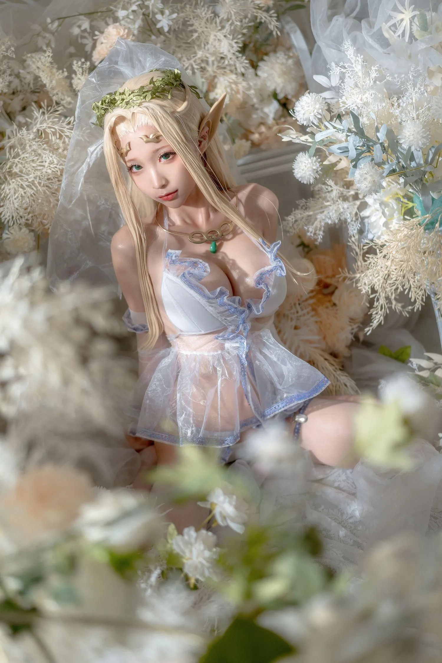 蠢沫沫 NO.120 白精灵3套-白精灵-婚纱 [62P]插图4