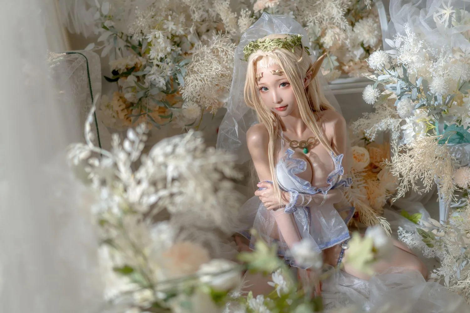 蠢沫沫 NO.120 白精灵3套-白精灵-婚纱 [62P]插图7