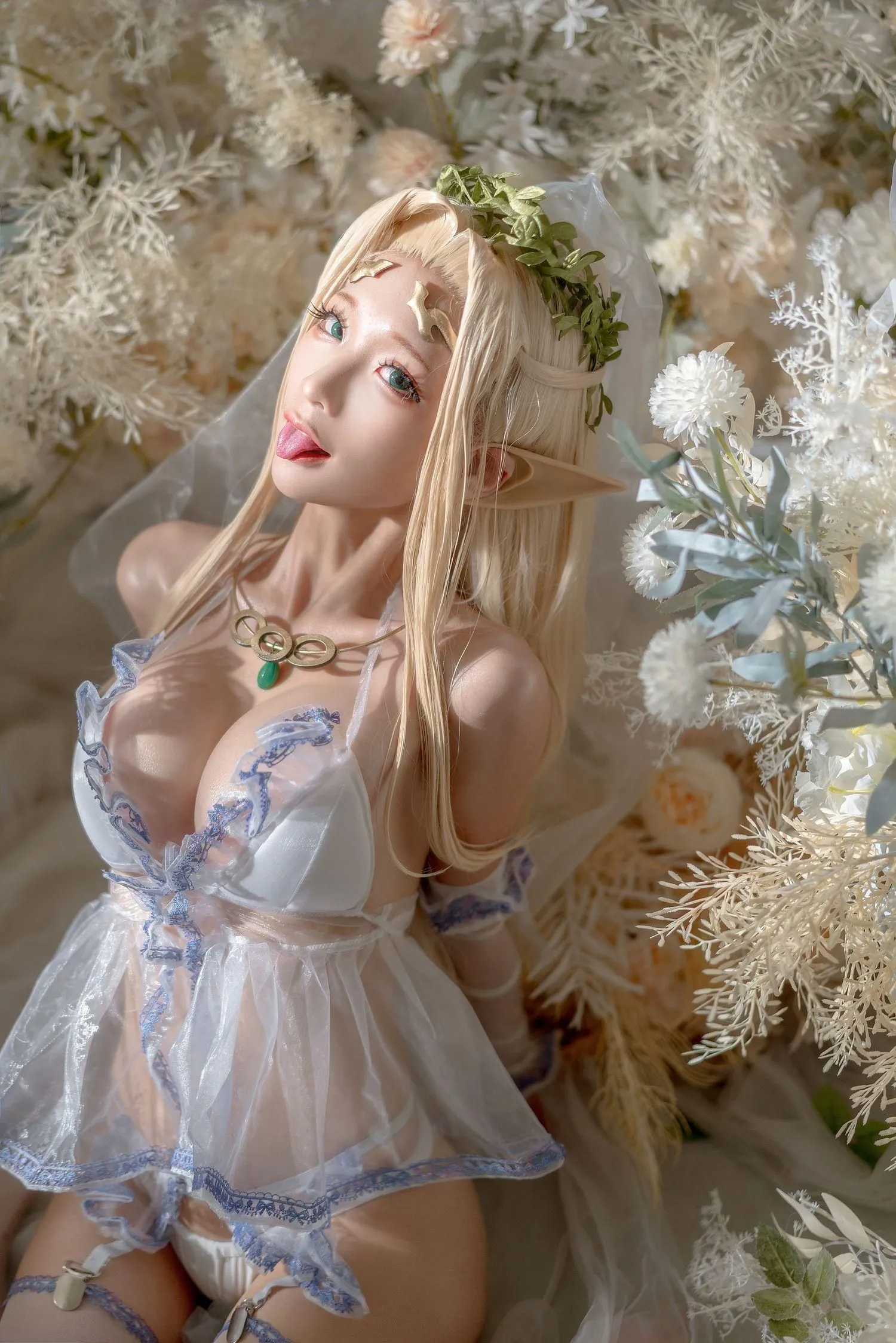 蠢沫沫 NO.120 白精灵3套-白精灵-婚纱 [62P]插图