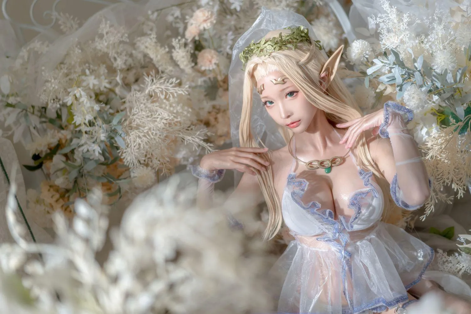 蠢沫沫 NO.120 白精灵3套-白精灵-婚纱 [62P]插图3