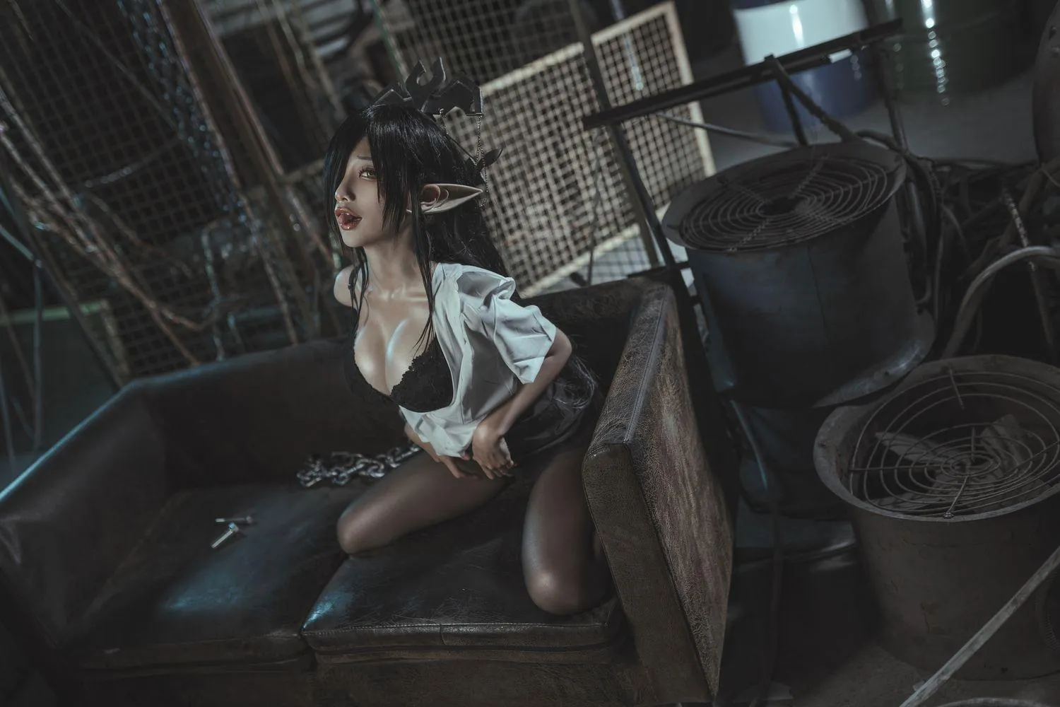 蠢沫沫 NO.121 黑兽 女王3套-ol制服56p [56P]插图8