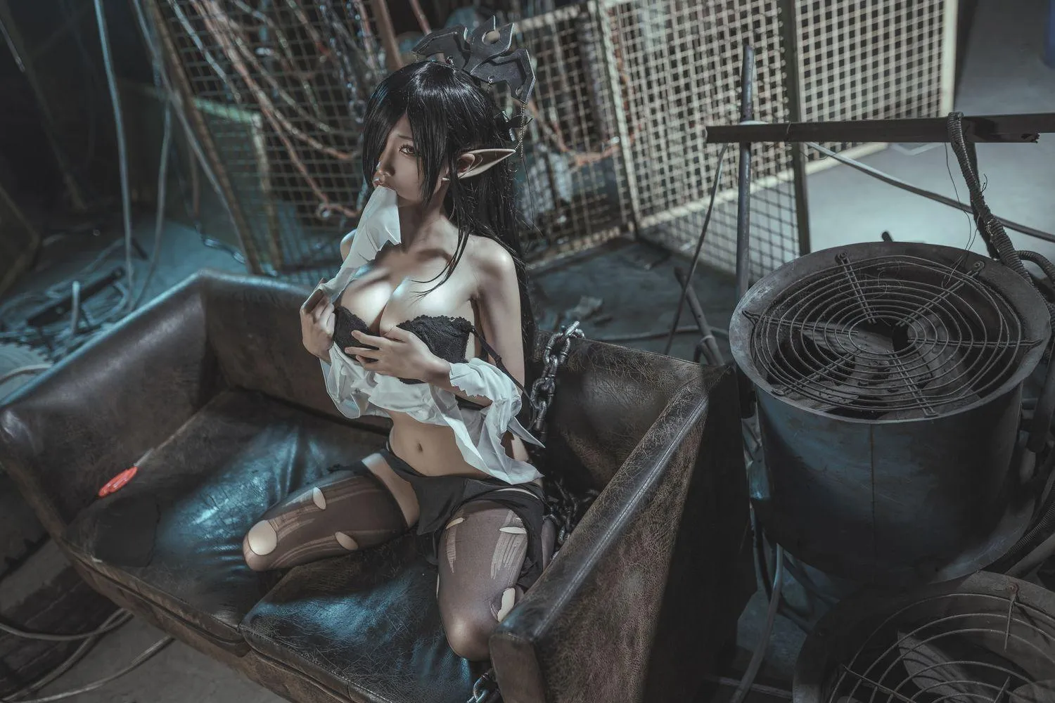 蠢沫沫 NO.121 黑兽 女王3套-ol制服56p [56P]插图1