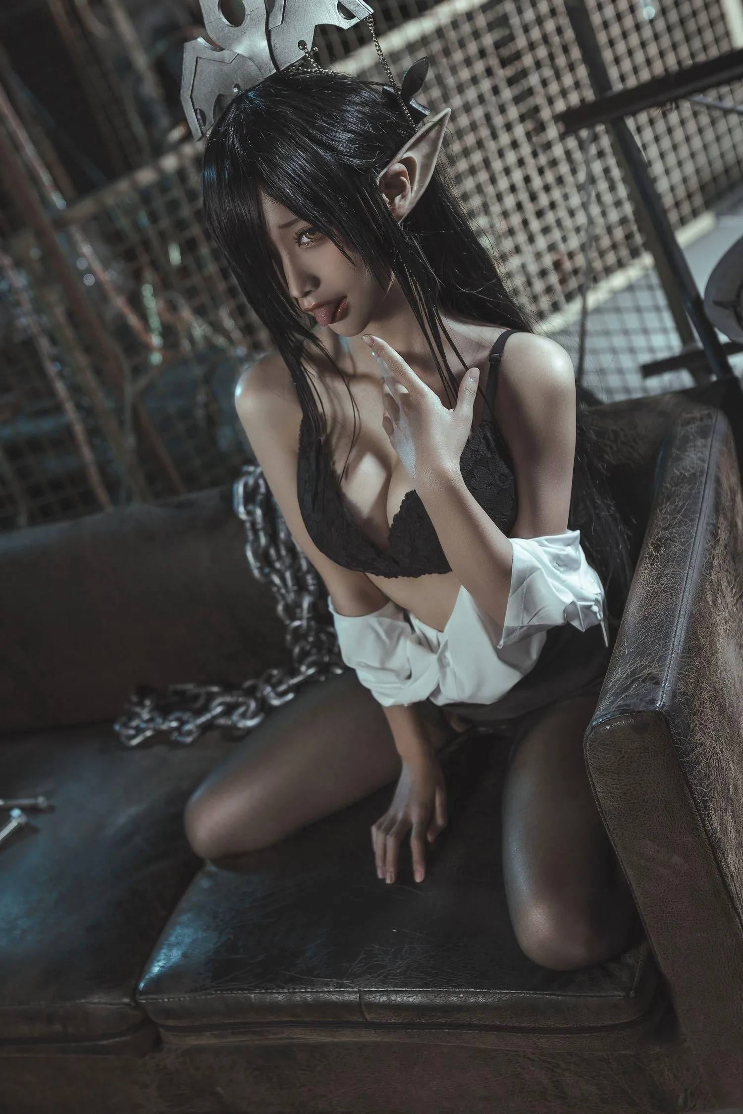 蠢沫沫 NO.121 黑兽 女王3套-ol制服56p [56P]插图2
