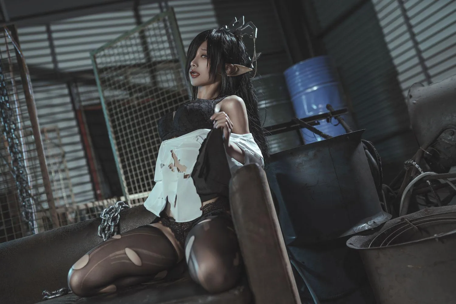 蠢沫沫 NO.121 黑兽 女王3套-ol制服56p [56P]插图5