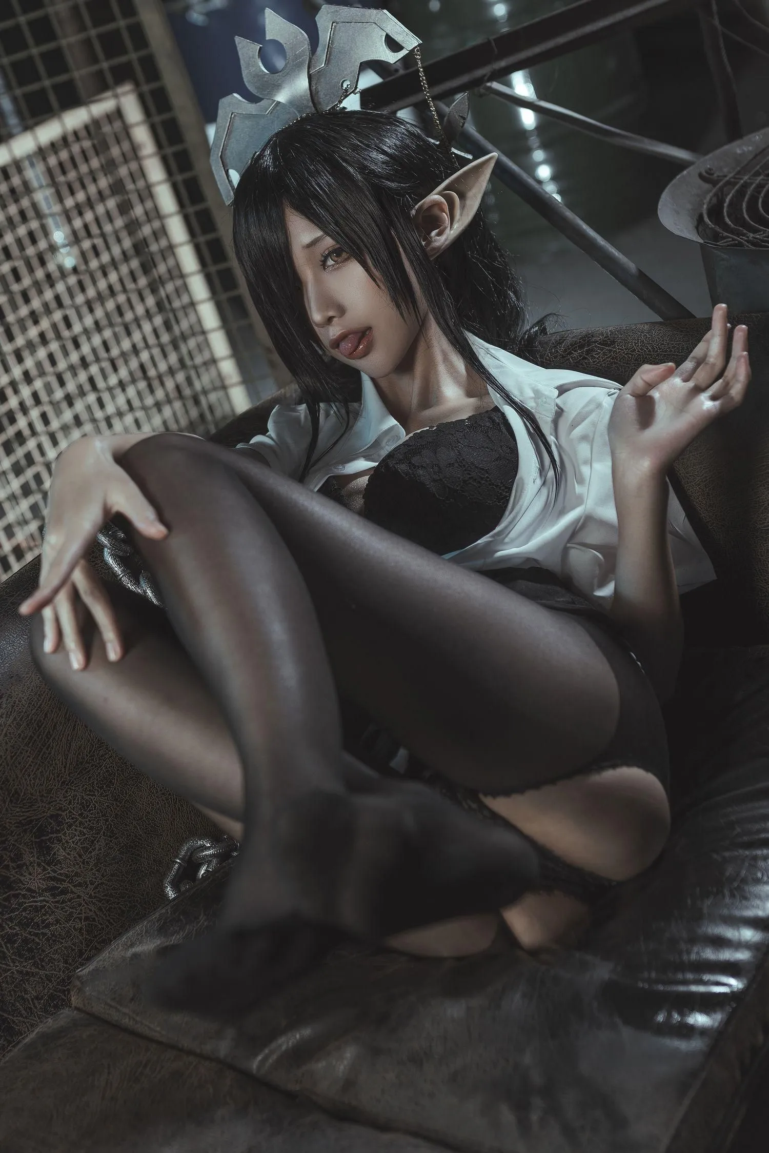 蠢沫沫 NO.121 黑兽 女王3套-ol制服56p [56P]插图4