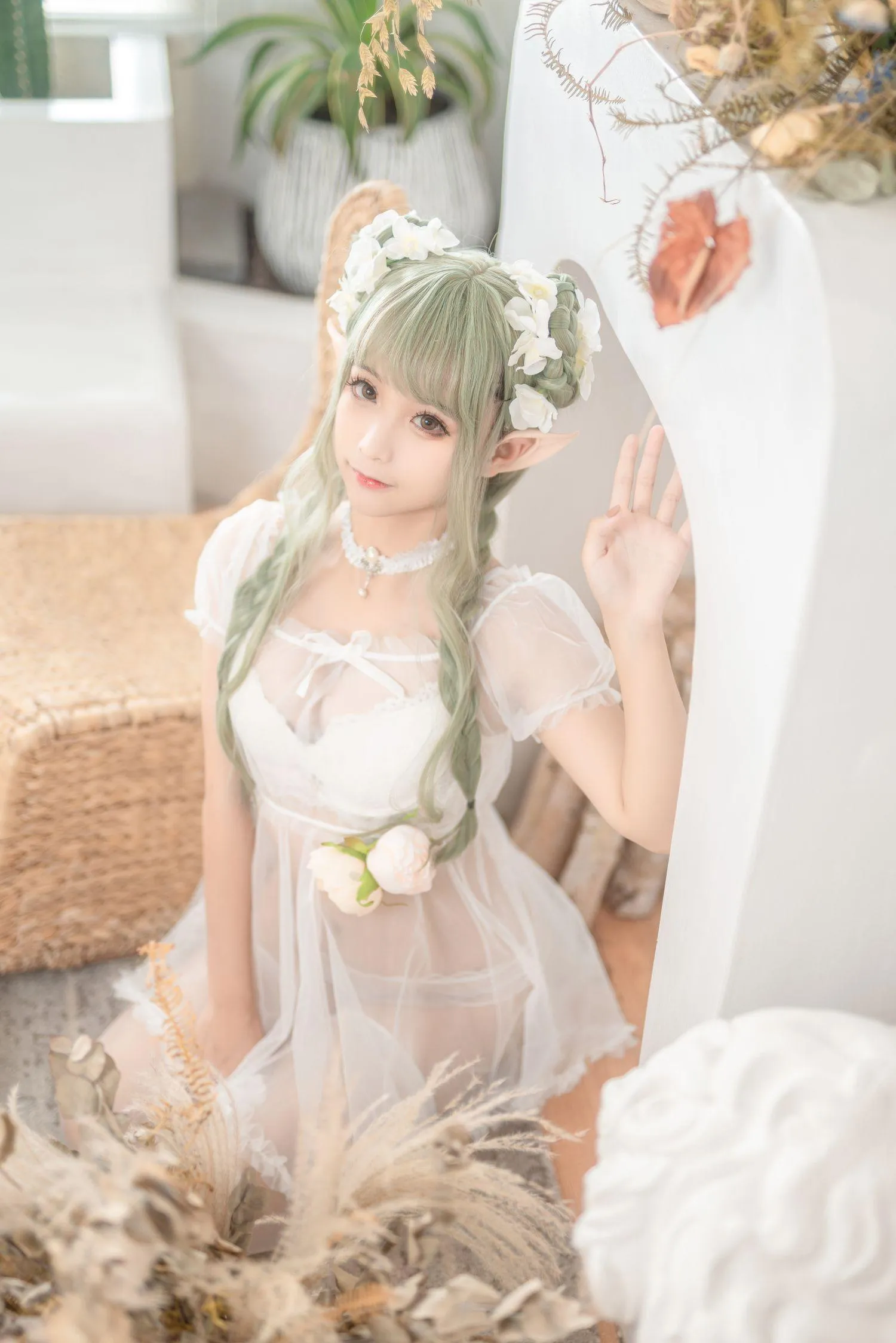 蠢沫沫 NO.123《尖耳国度》绿精灵 [40P]插图3