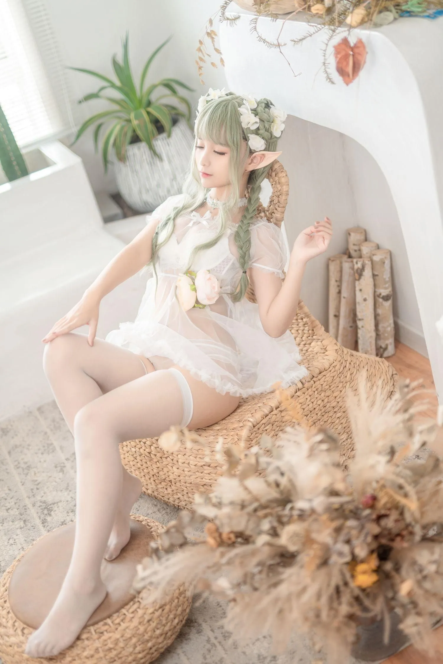 蠢沫沫 NO.123《尖耳国度》绿精灵 [40P]插图6