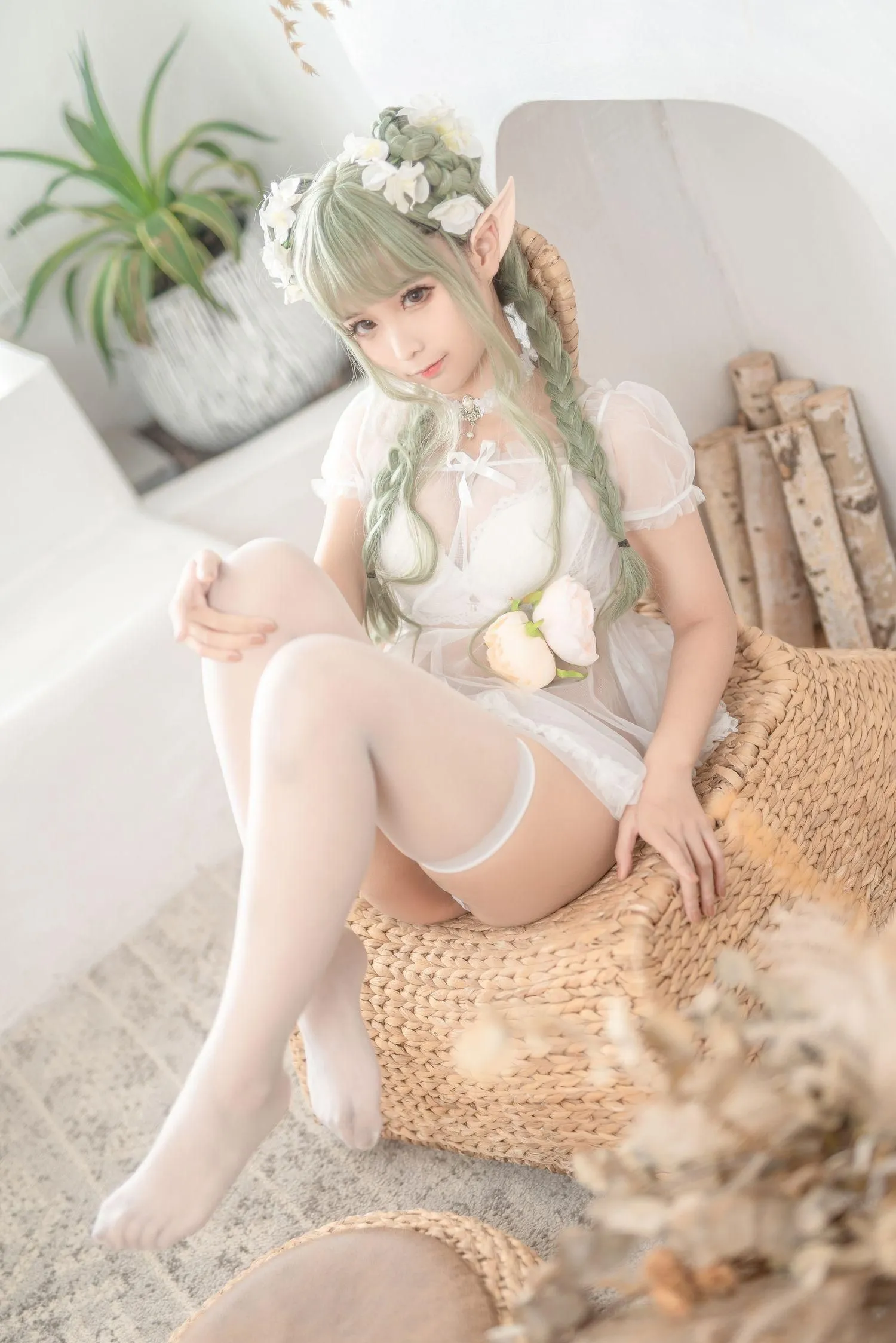 蠢沫沫 NO.123《尖耳国度》绿精灵 [40P]插图9
