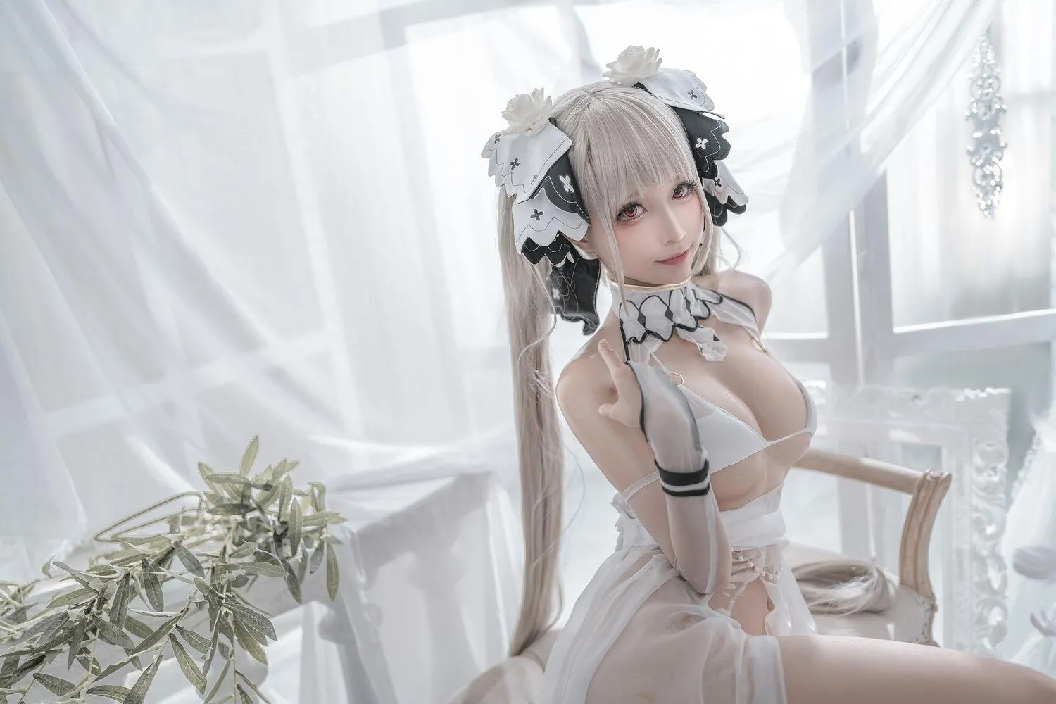 蠢沫沫 NO.134 可畏 婚纱 [57P]插图7