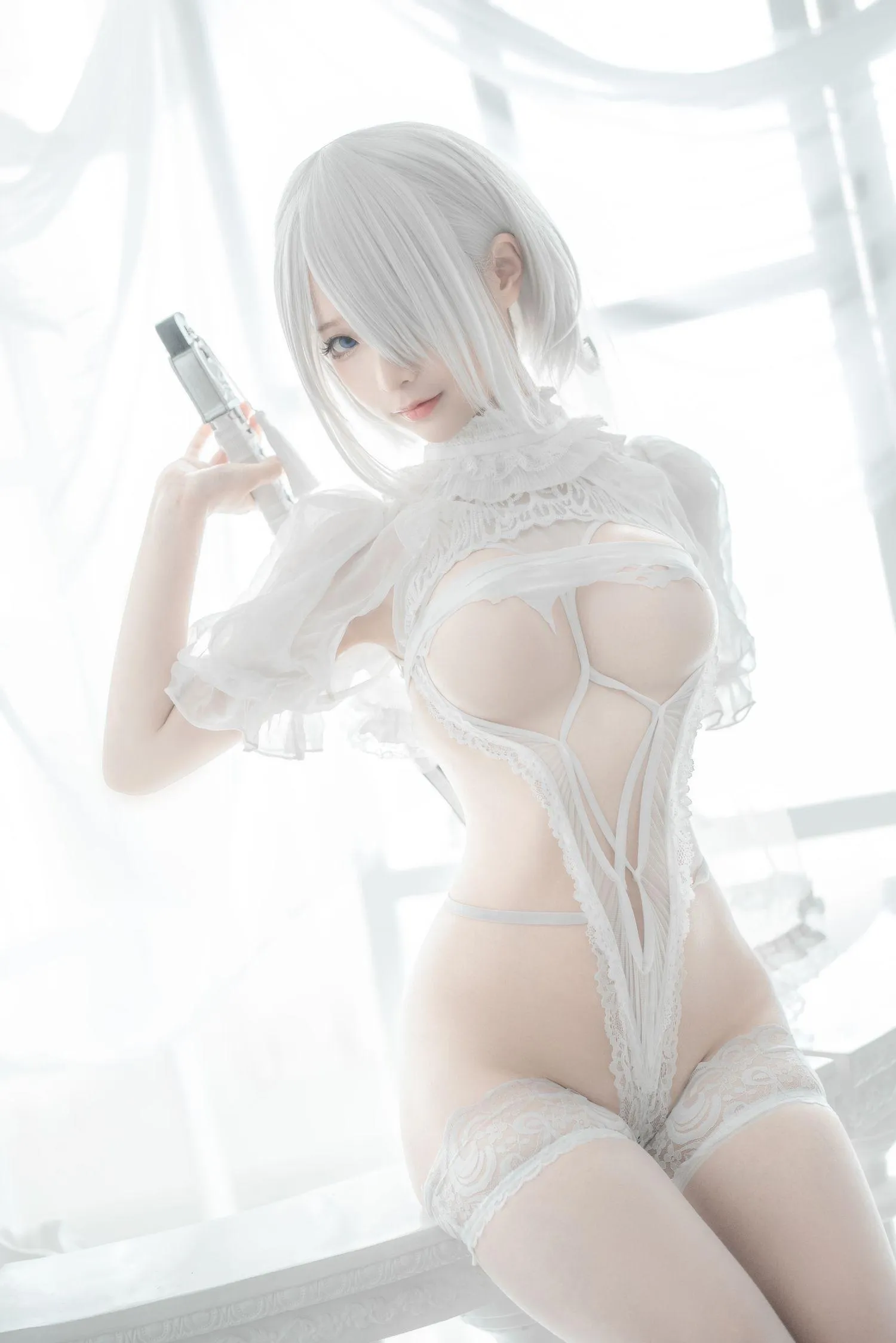 蠢沫沫 NO.142 2B-白婚纱 [59P]插图9