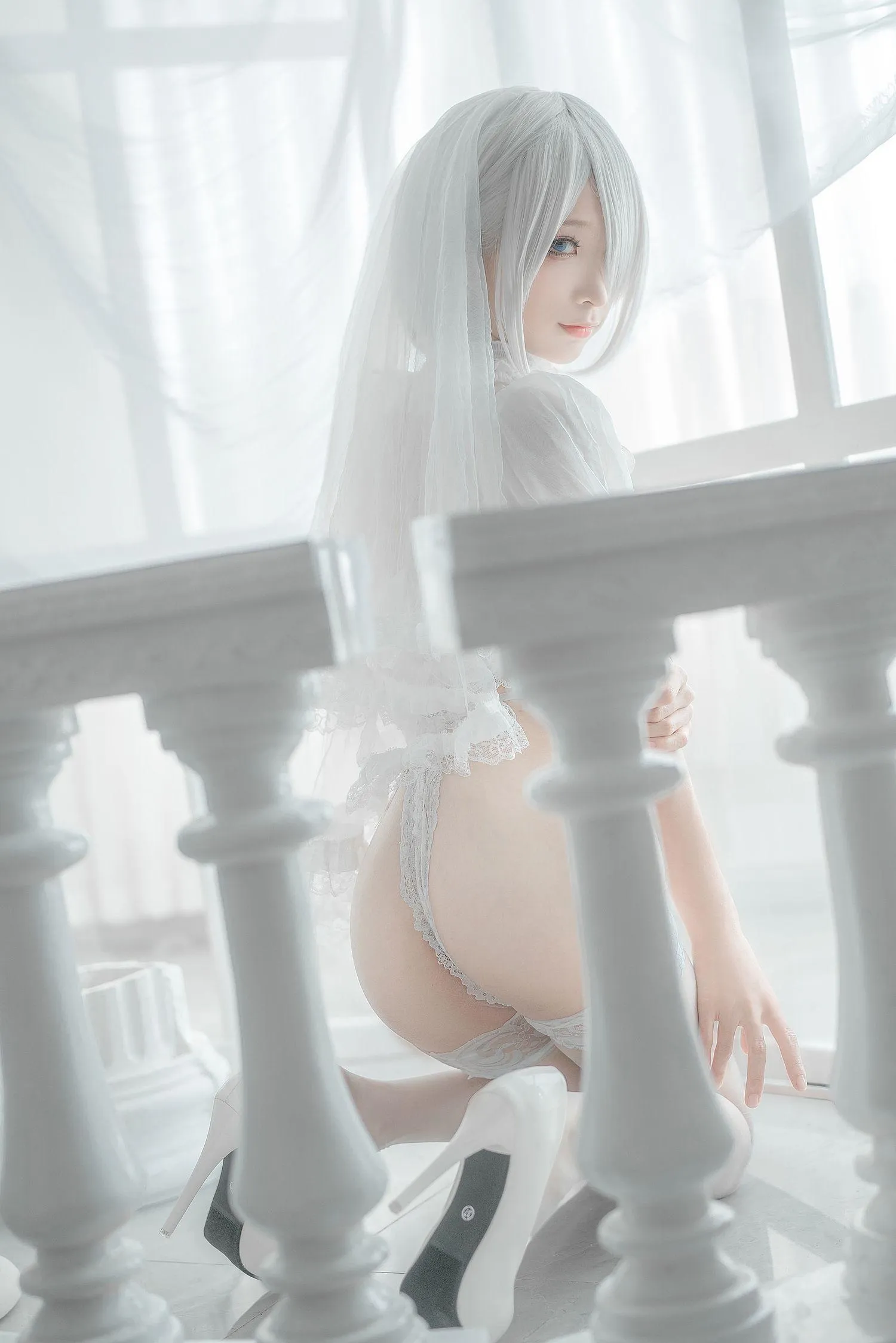 蠢沫沫 NO.142 2B-白婚纱 [59P]插图8