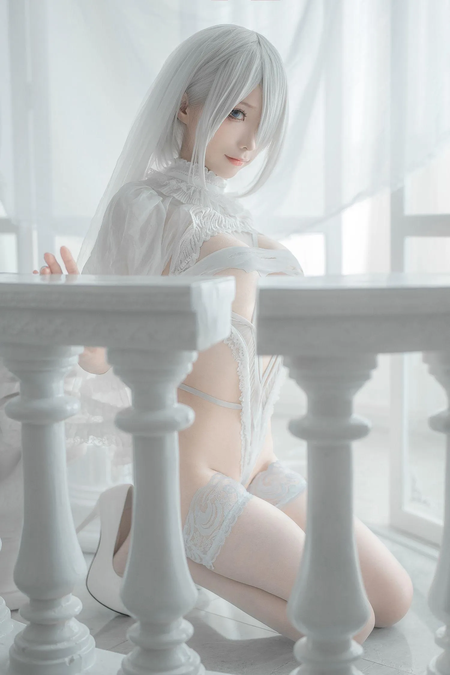 蠢沫沫 NO.142 2B-白婚纱 [59P]插图9