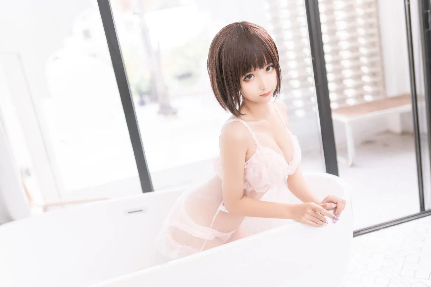 蠢沫沫 NO.169 沫沫真爱版 粉纱 [40P]插图5
