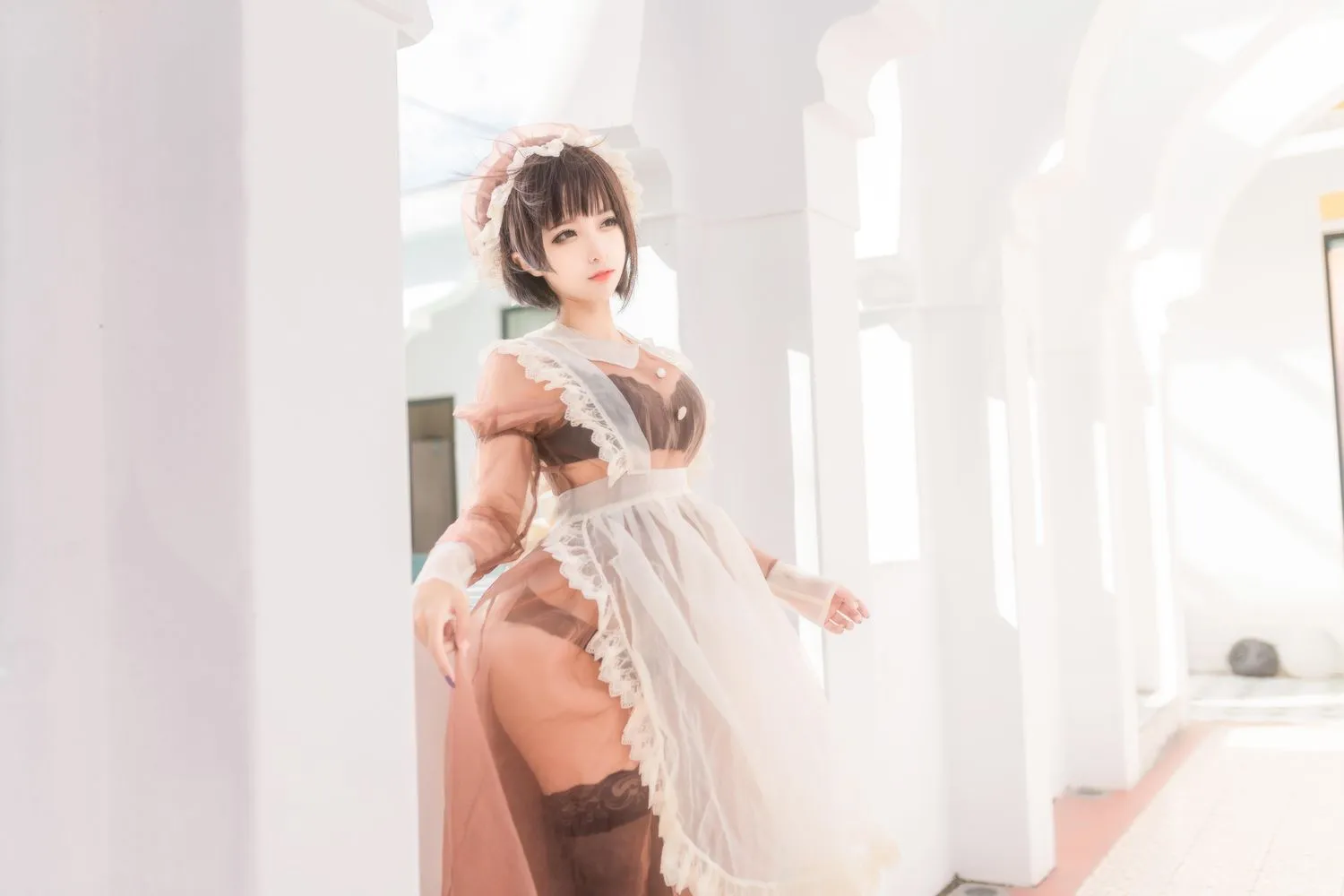 蠢沫沫 NO.175 沫沫真爱版 室外女仆 [40P]插图4