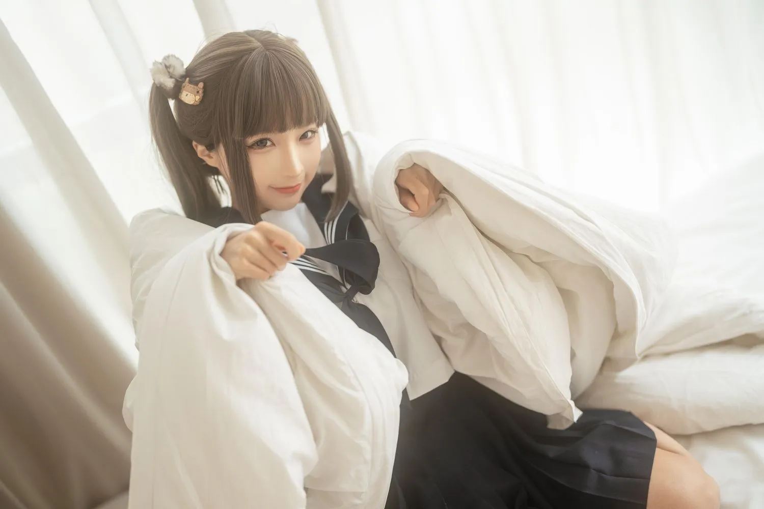 蠢沫沫 NO.181 被窝JK [15P]插图3