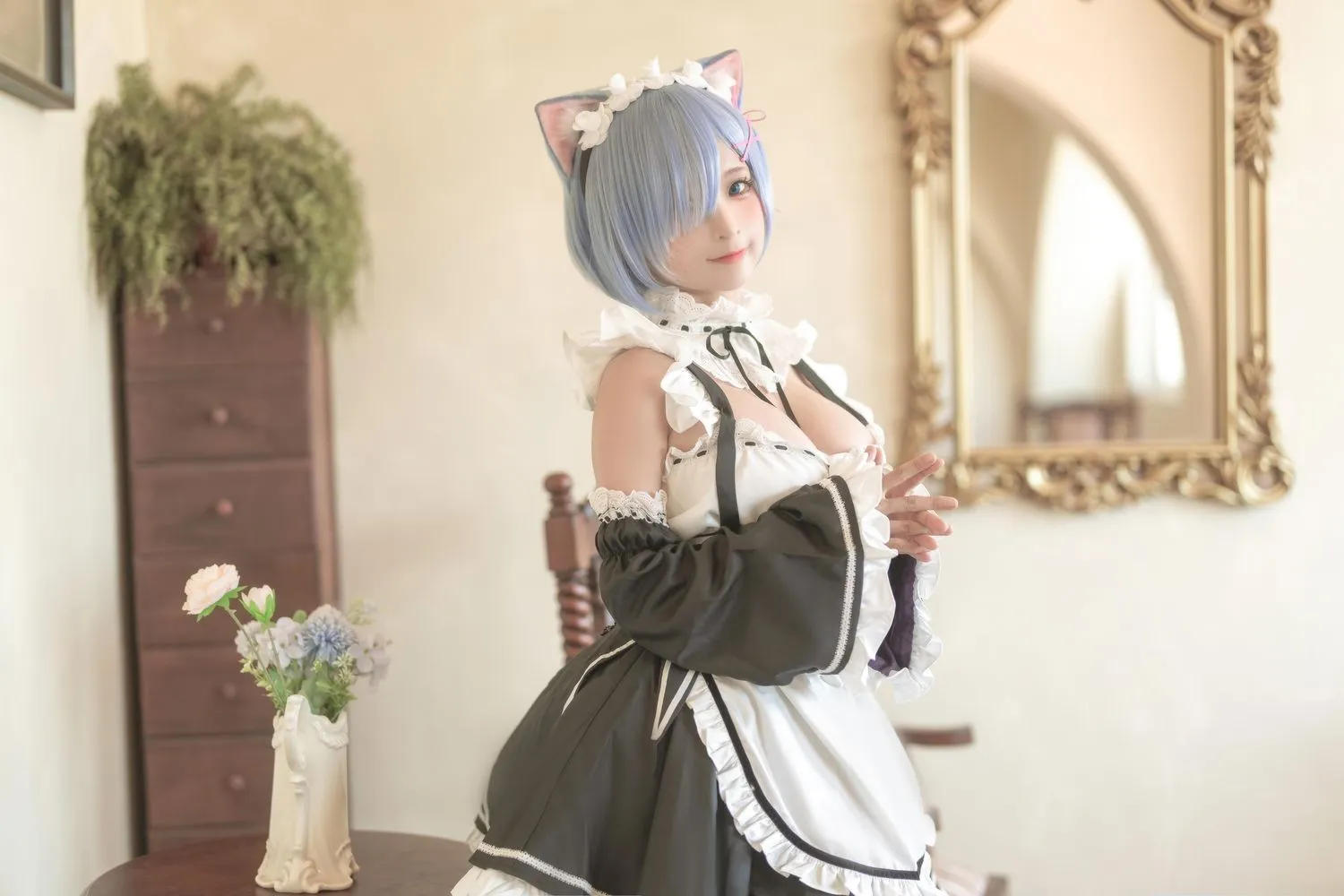 蠢沫沫 NO.190 猫耳雷姆 [33P]插图1