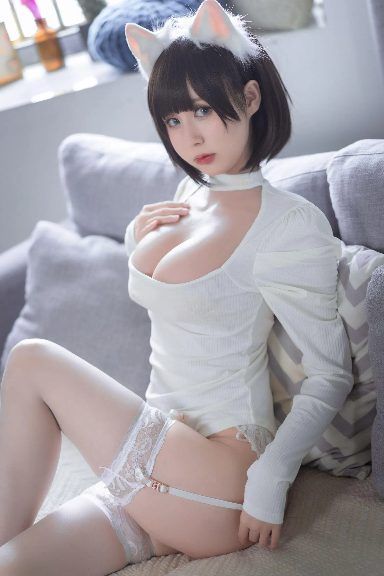 西园寺南歌 – NO.06 白猫白色连体衣 [30P]插图9