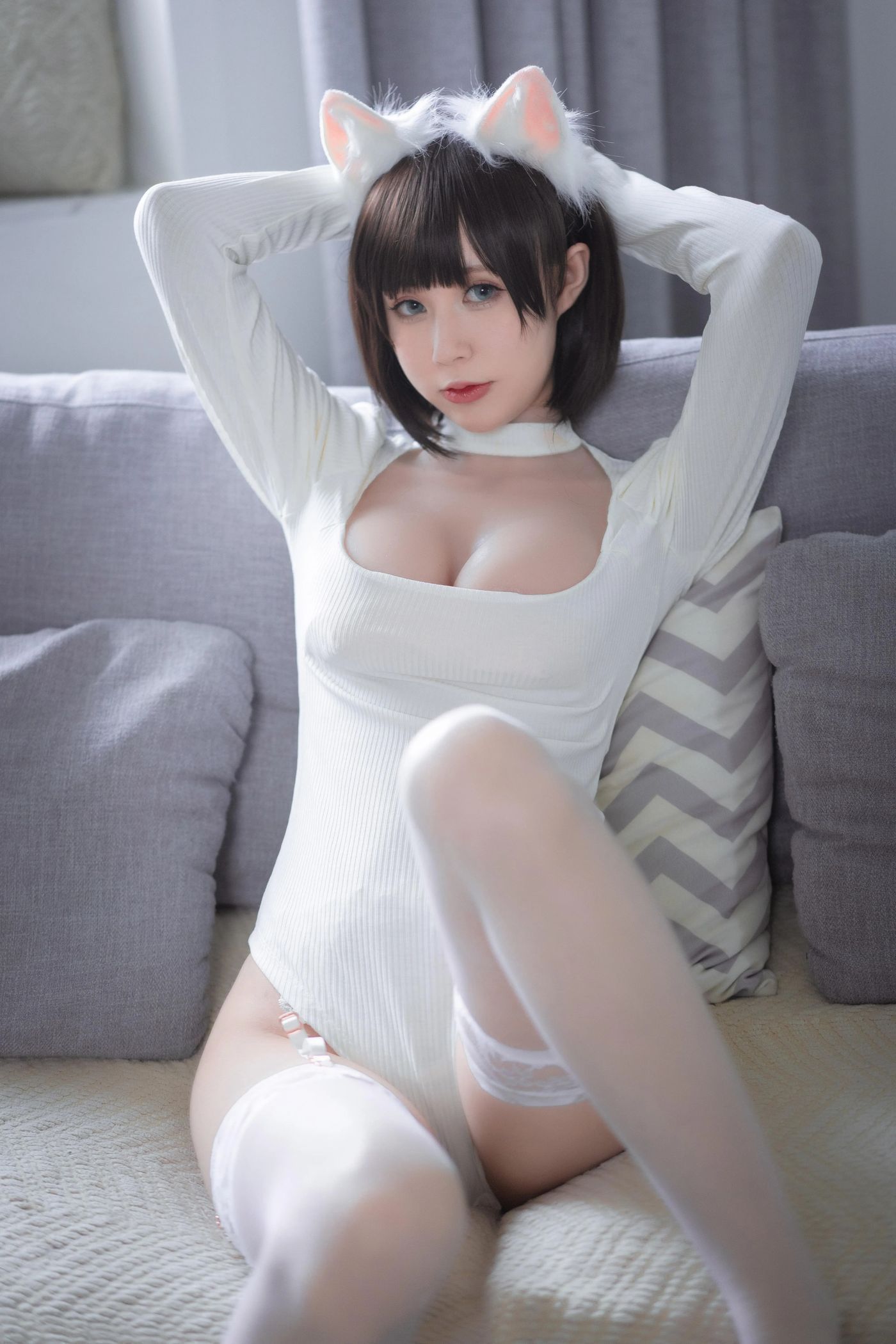 西园寺南歌 – NO.06 白猫白色连体衣 [30P]插图2
