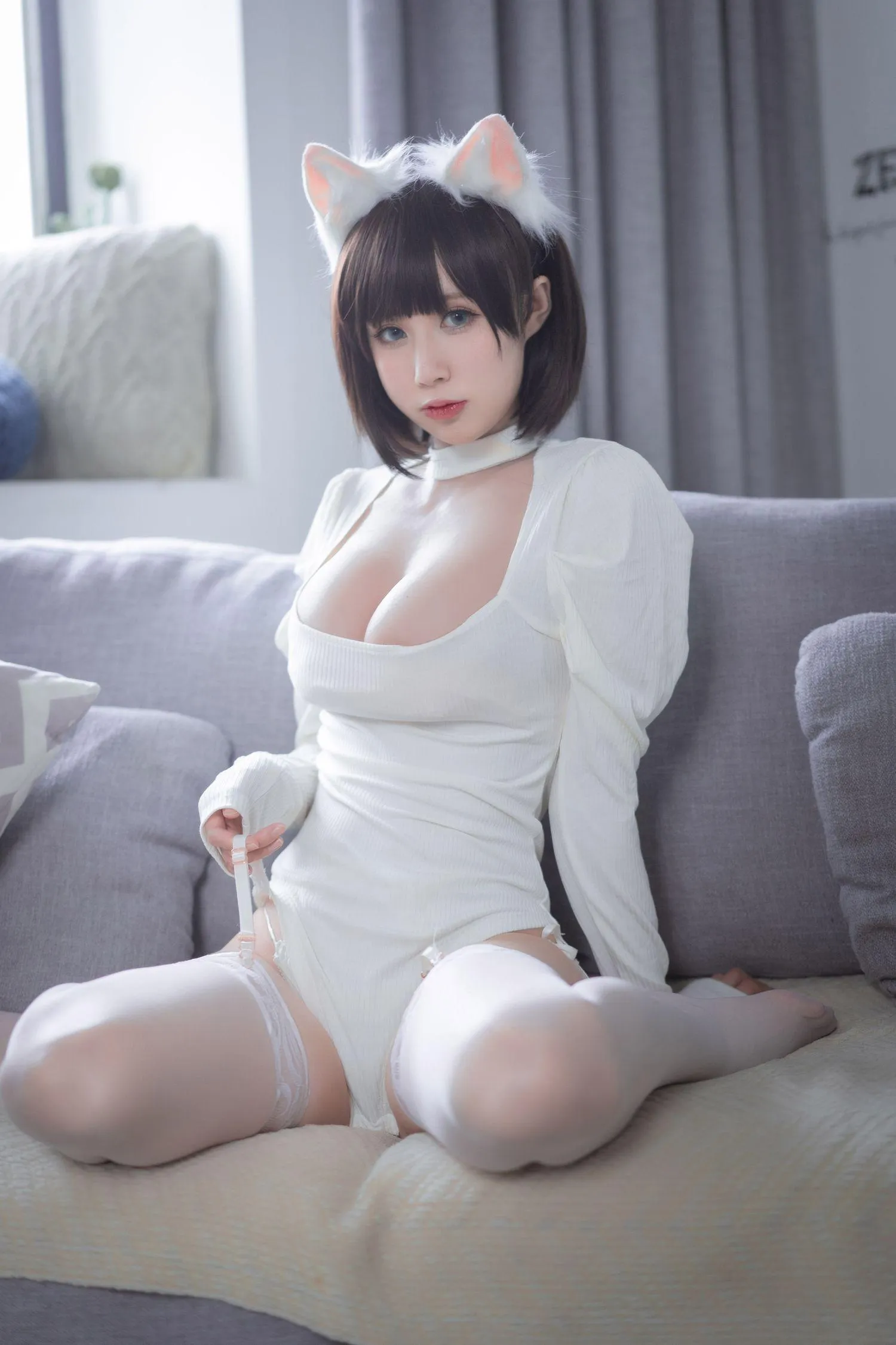 西园寺南歌 – NO.06 白猫白色连体衣 [30P]插图6