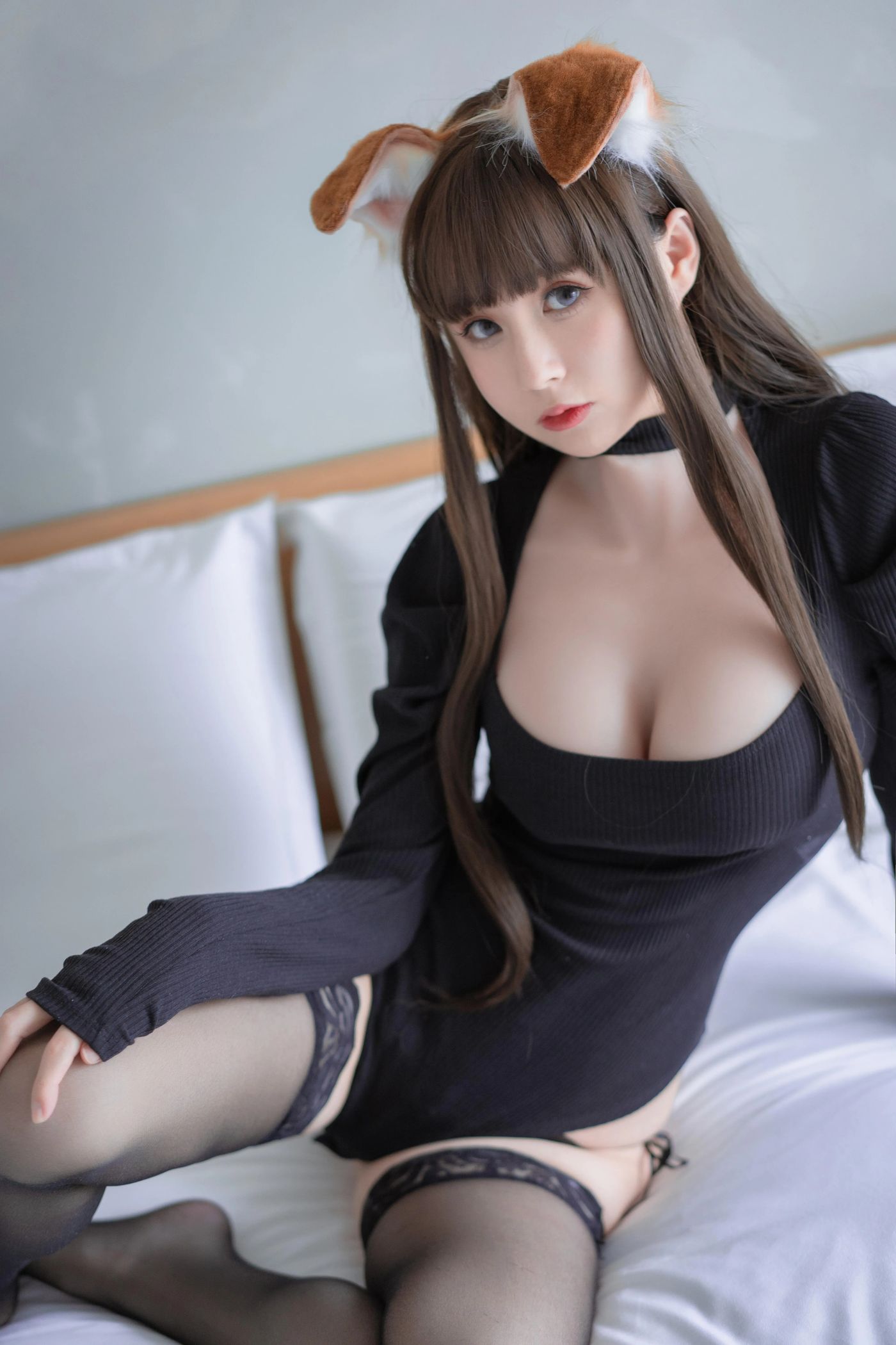 西园寺南歌 – NO.07 折耳犬黑色连体衣 [30P]插图5