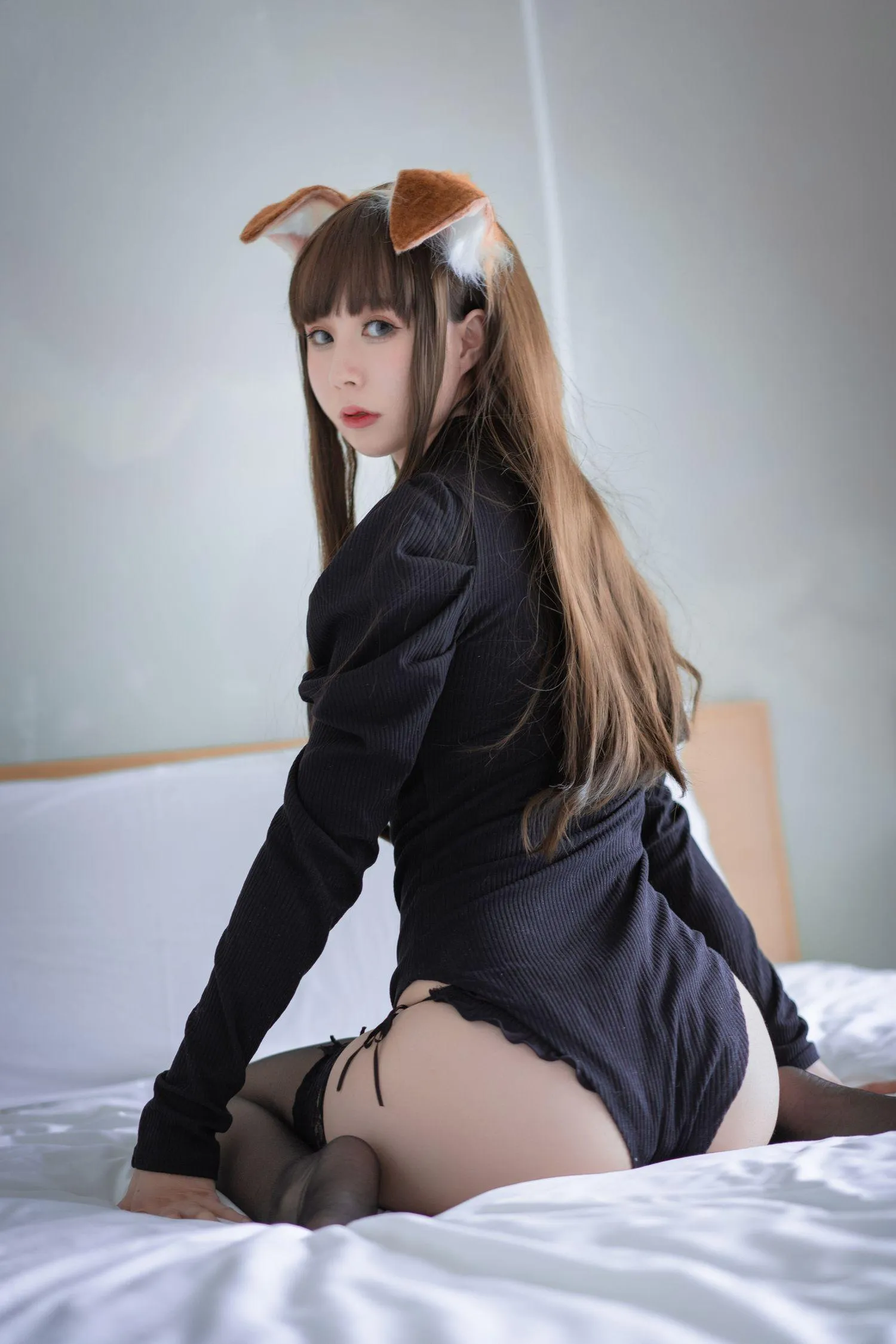 西园寺南歌 – NO.07 折耳犬黑色连体衣 [30P]插图7