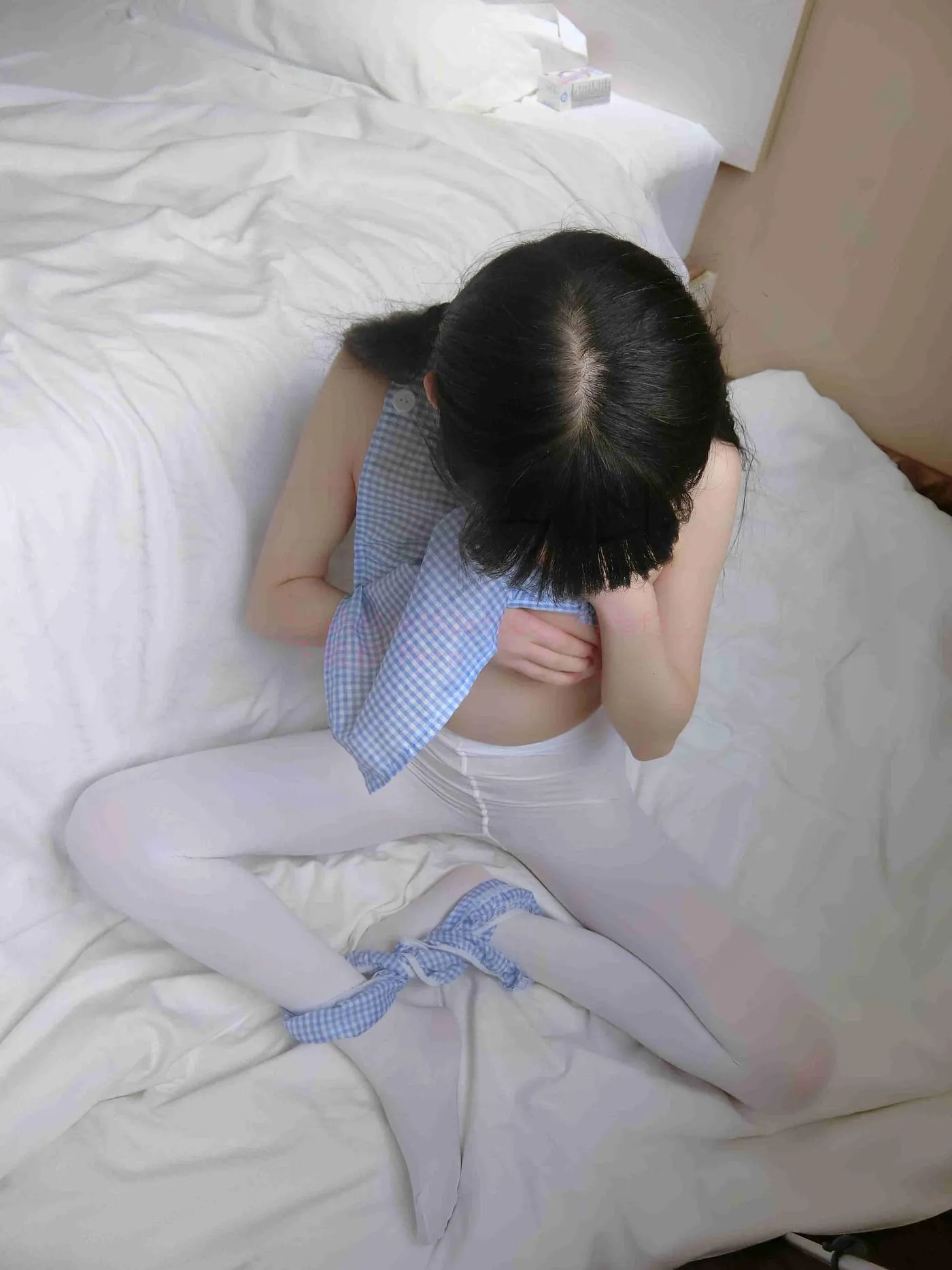 西尔酱 – NO.10 蓝白围裙 [45P]插图7