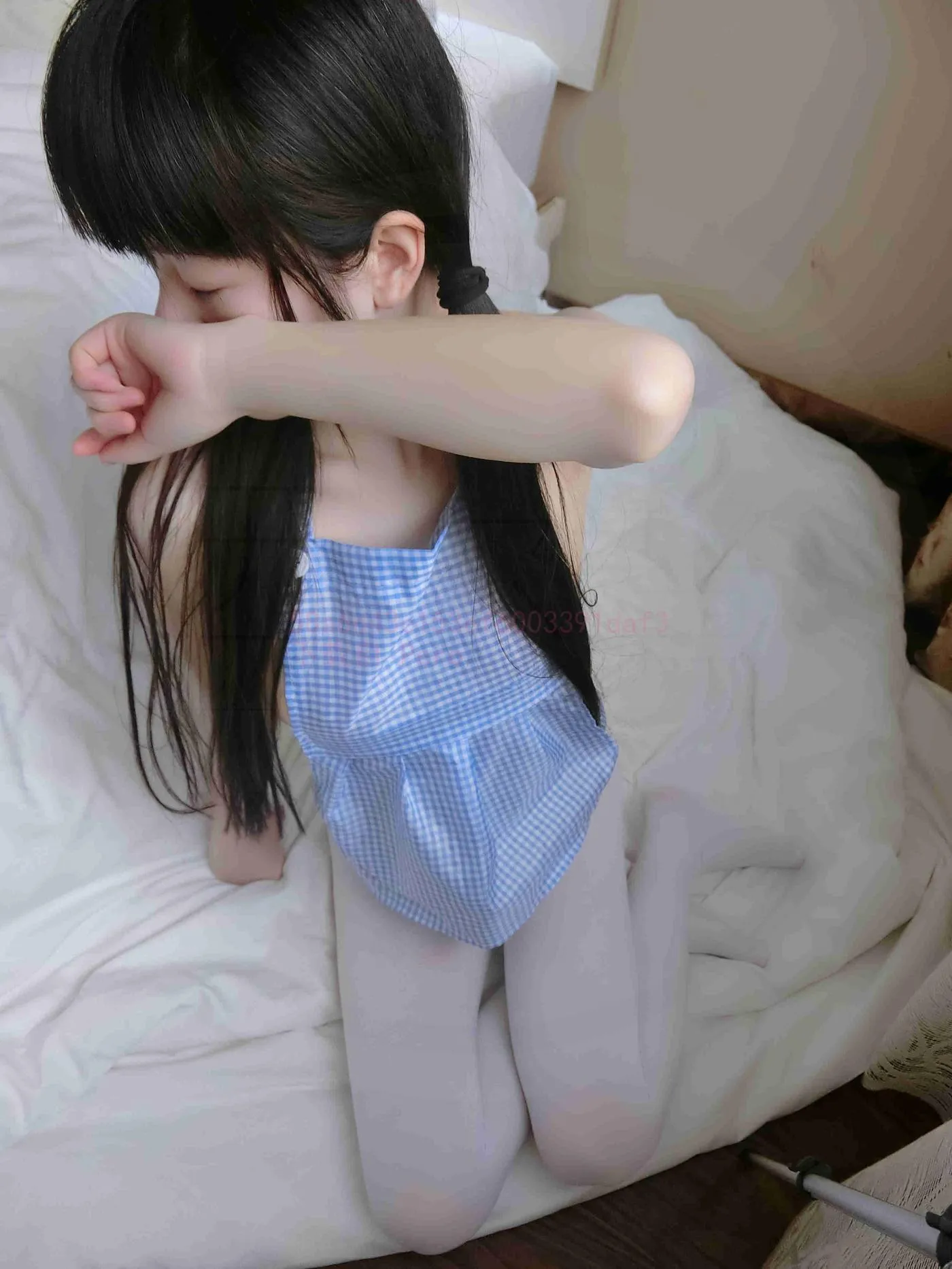 西尔酱 – NO.10 蓝白围裙 [45P]插图1